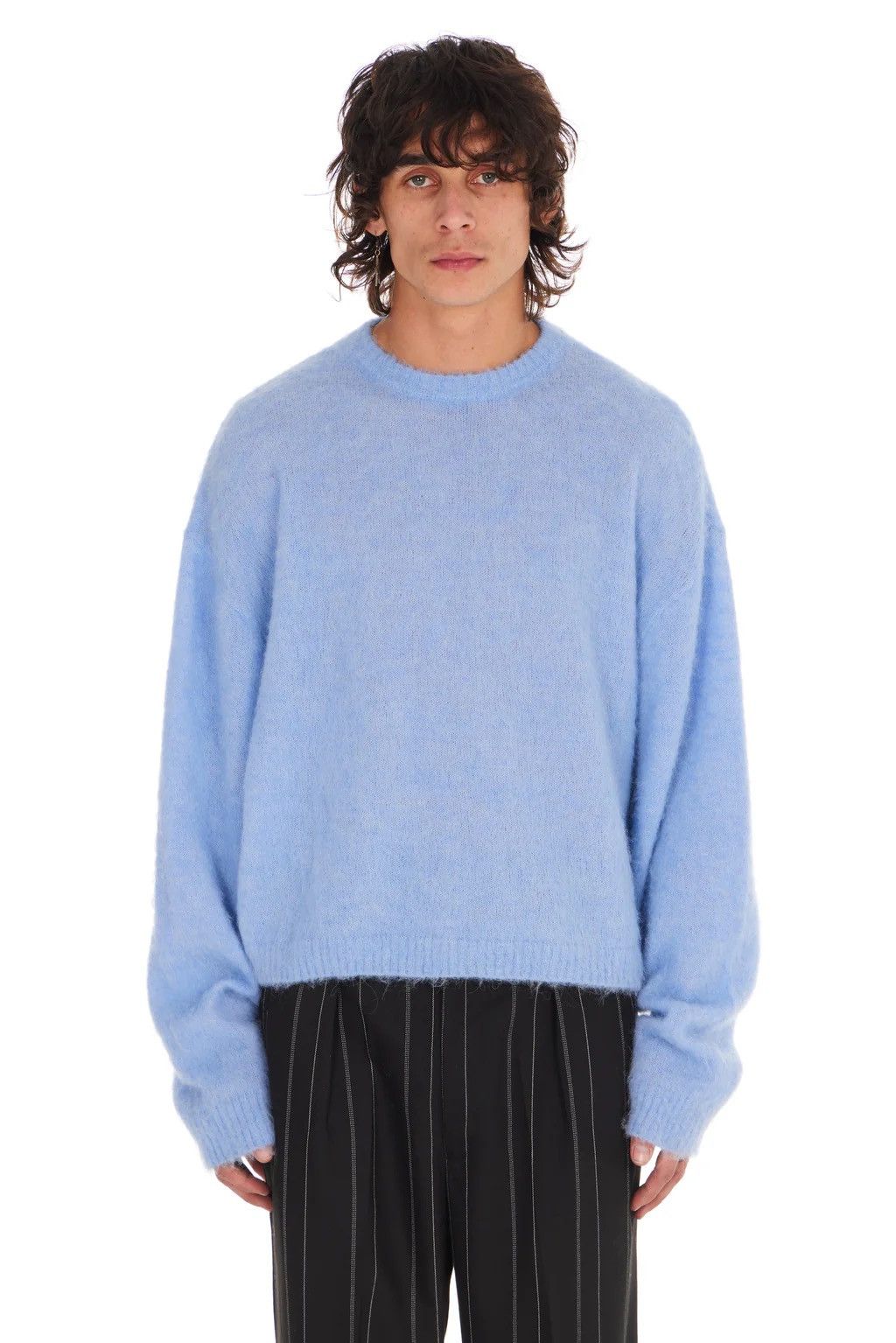 SKY KNIT BOXY CREWNECK