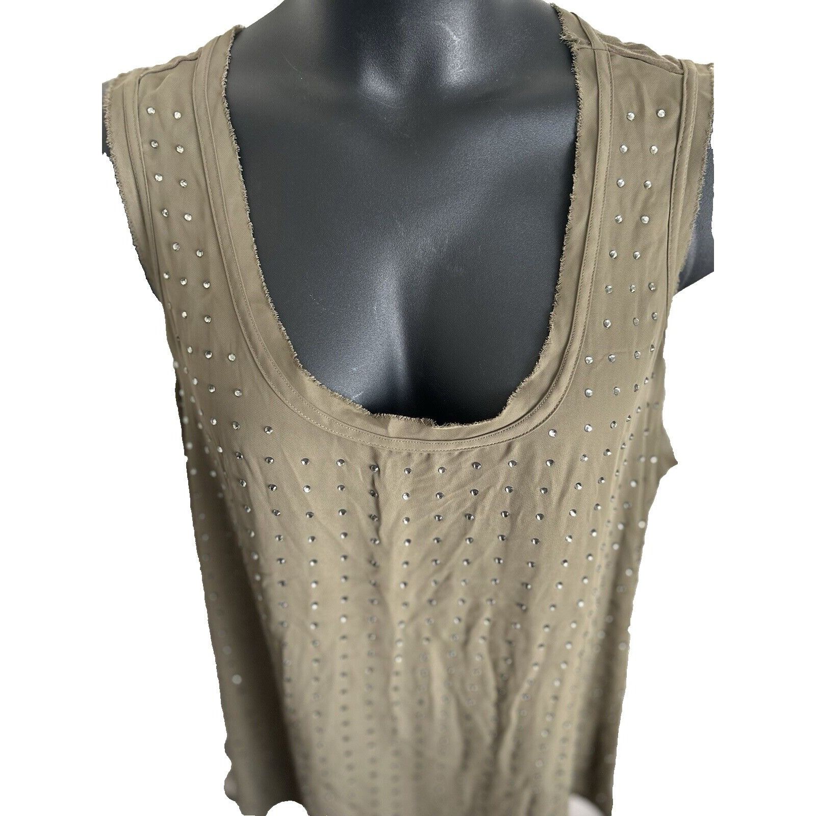 Jennifer Lopez JENNIFER LOPEZ J LO Petite Womens Sage Army Green Embellish Size XXL / US 16-18 / IT 52-54 - 3 Thumbnail