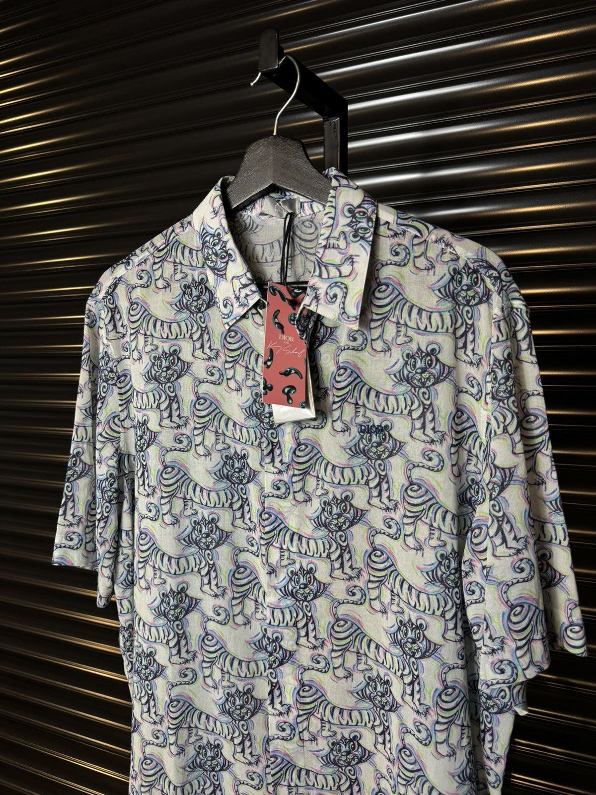 Dior Dior Kenny Scharf SS21 Psychedelic Tiger Print Button Up NWT Size US M / EU 48-50 / 2 - 3 Thumbnail