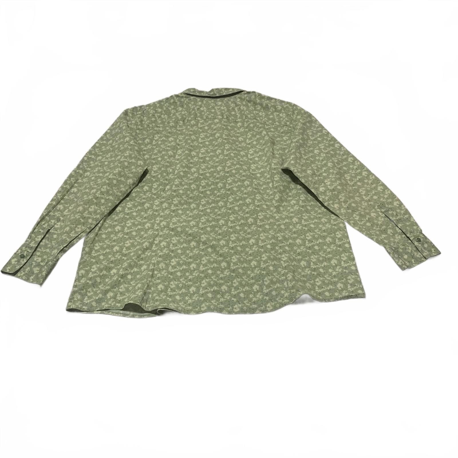 Eddie Bauer Eddie Bauer Men's Long Sleeve Green Floral Button-Up Shirt Size US XXL / EU 58 / 5 - 2 Thumbnail