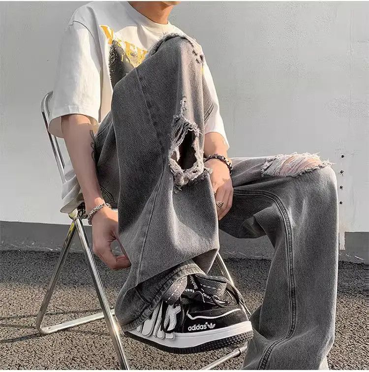 Japanese Brand Retro casual washed distressed jeans Size US 30 / EU 46 - 3 Thumbnail