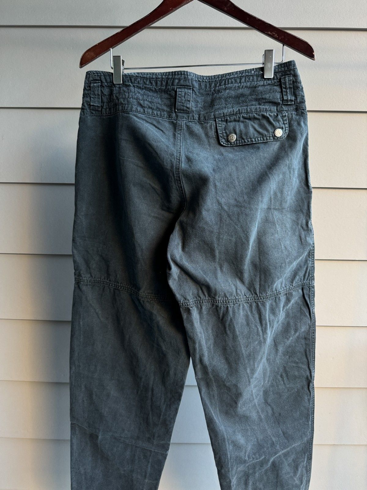 Bugle Boy Vintage 90s Cargo Pants Gray Cotton Military Grunge 34x36 Size US 34 / EU 50 - 4 Thumbnail