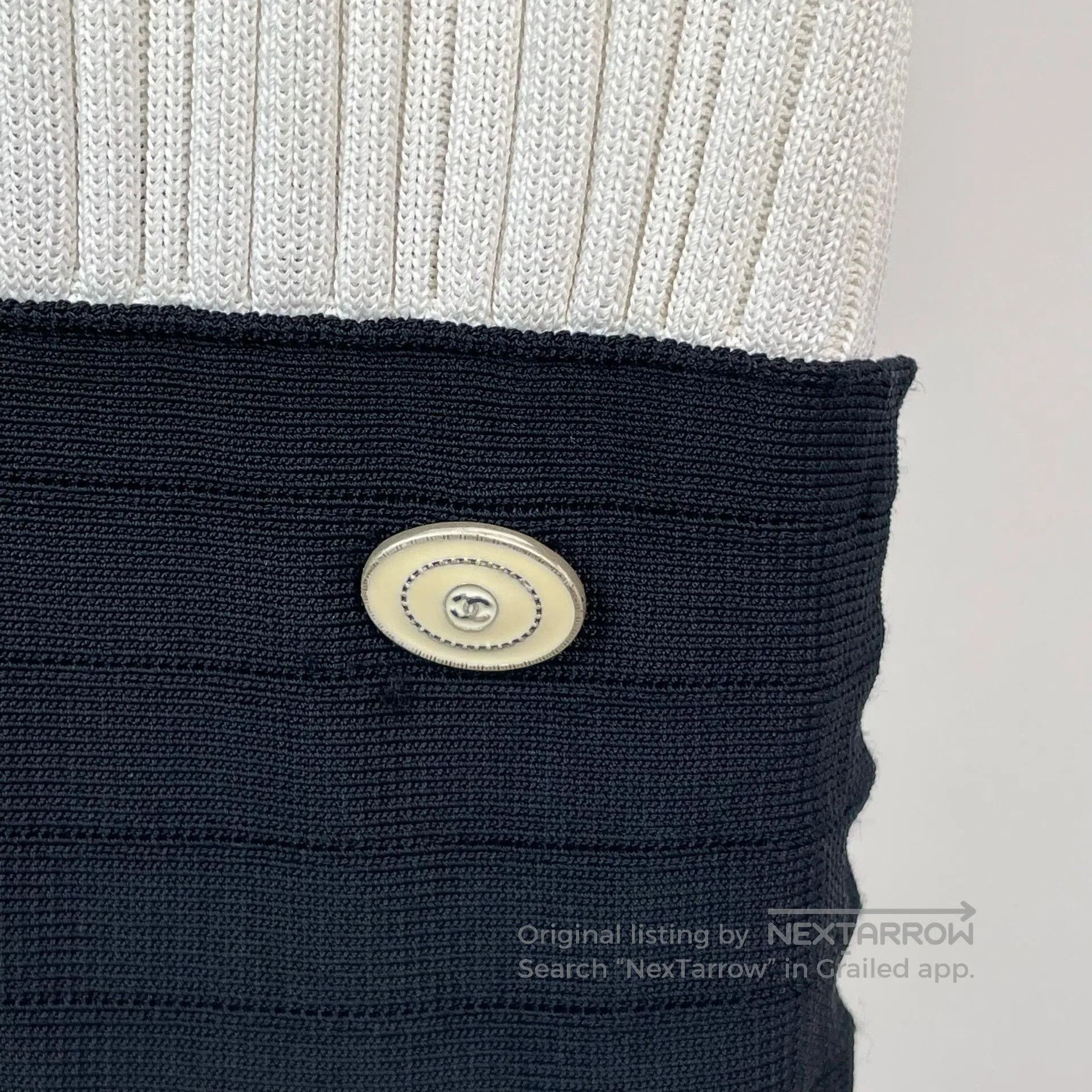 Chanel Chanel Black White Bow Pleated Dress. Size XS / US 0-2 / IT 36-38 - 4 Thumbnail