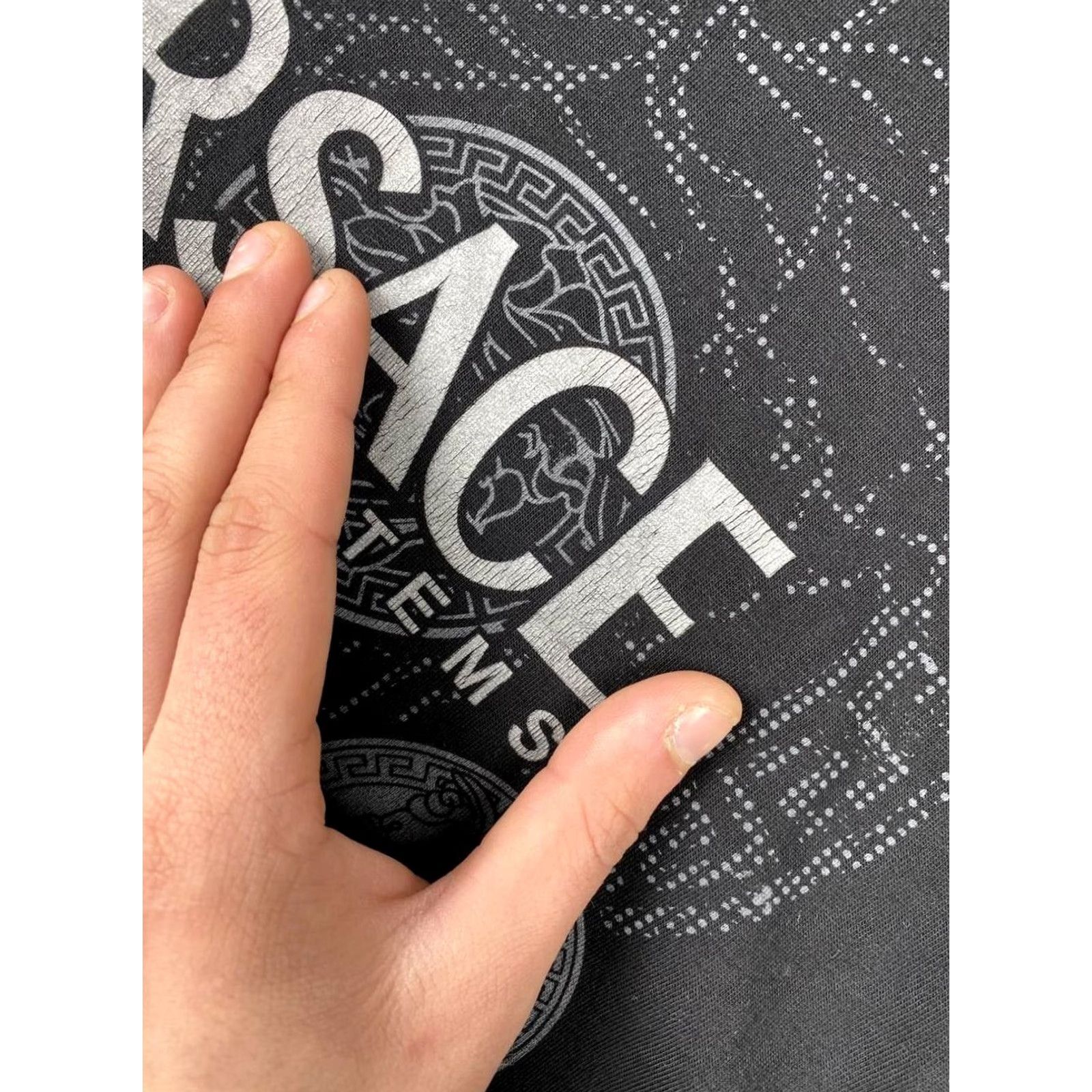 Versace VINTAGE Versace T-Shirt Men 90s Logo Black M Crew Neck Short Sleeve Cotton Size US M / EU 48-50 / 2 - 5 Thumbnail
