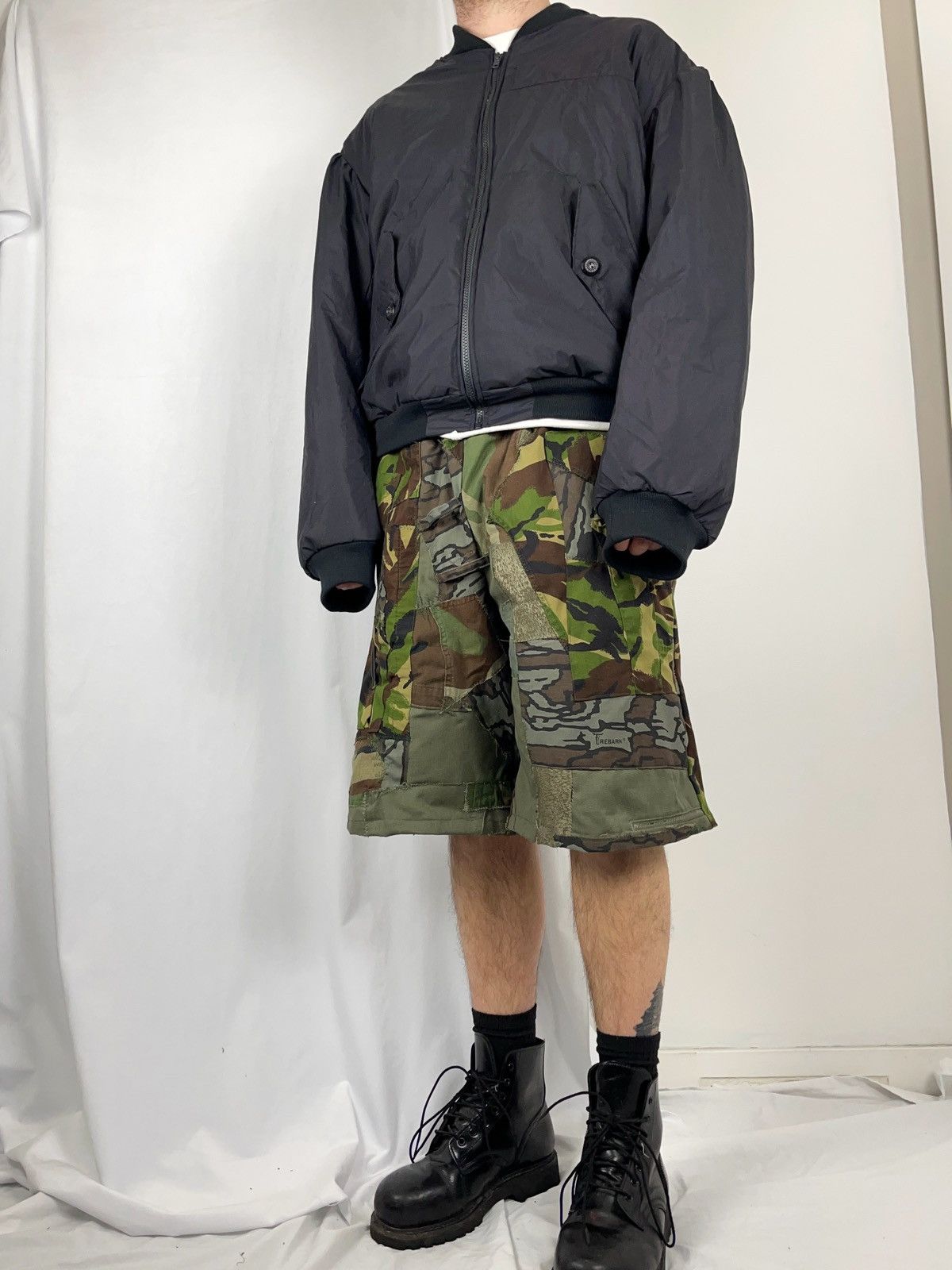 Chorley Patchwork baggy parachute camo cargo shorts bondage Size US 34 / EU 50 - 1 Thumbnail