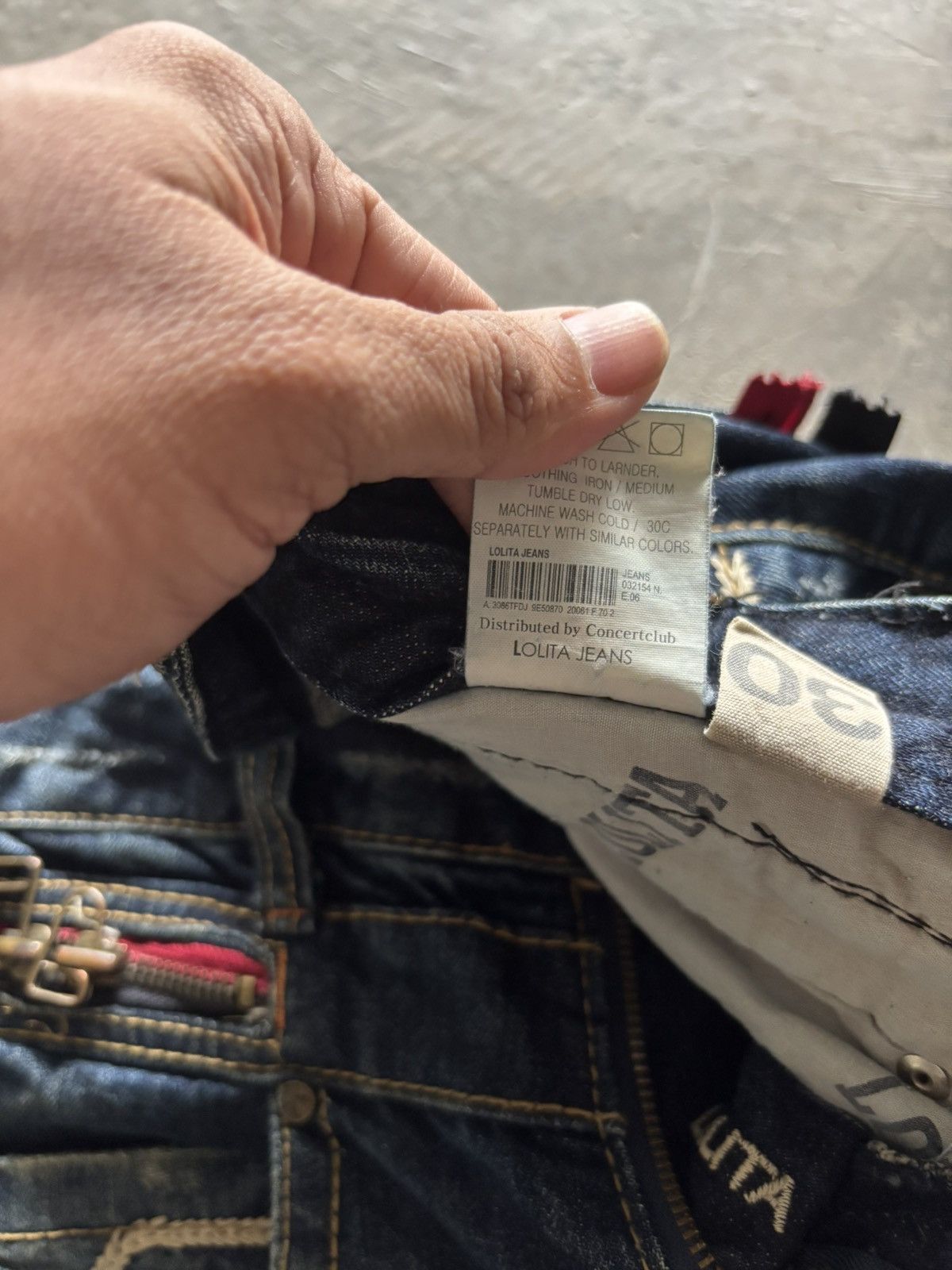 If Six Was Nine LOLITA distressed japanese washed whiskered punk grunge Size US 31 - 8 Thumbnail