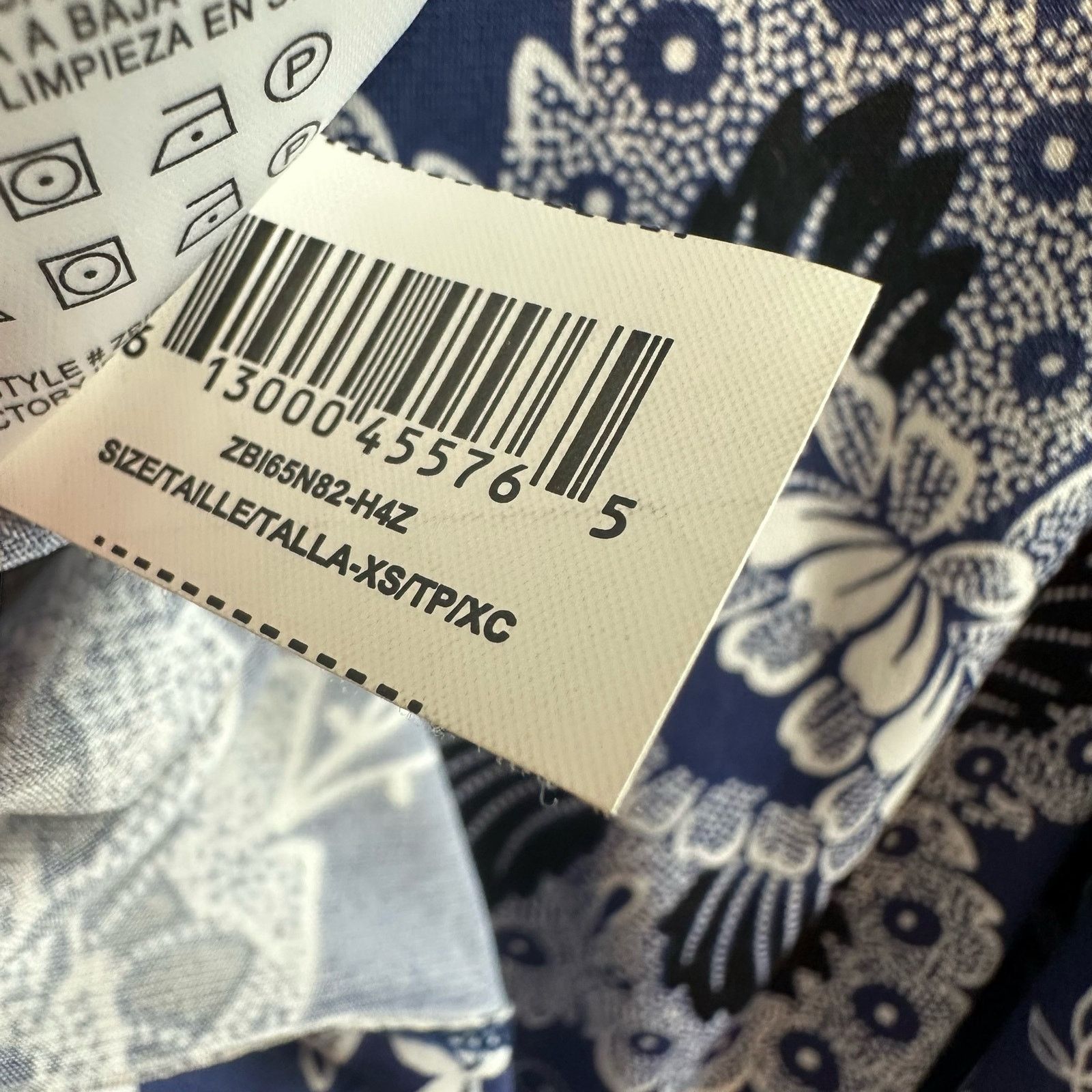 Bcbgmaxazria BCBGMaxAzria Blue Noely Shift Dress XS White Black Floral Size XS / US 0-2 / IT 36-38 - 8 Thumbnail