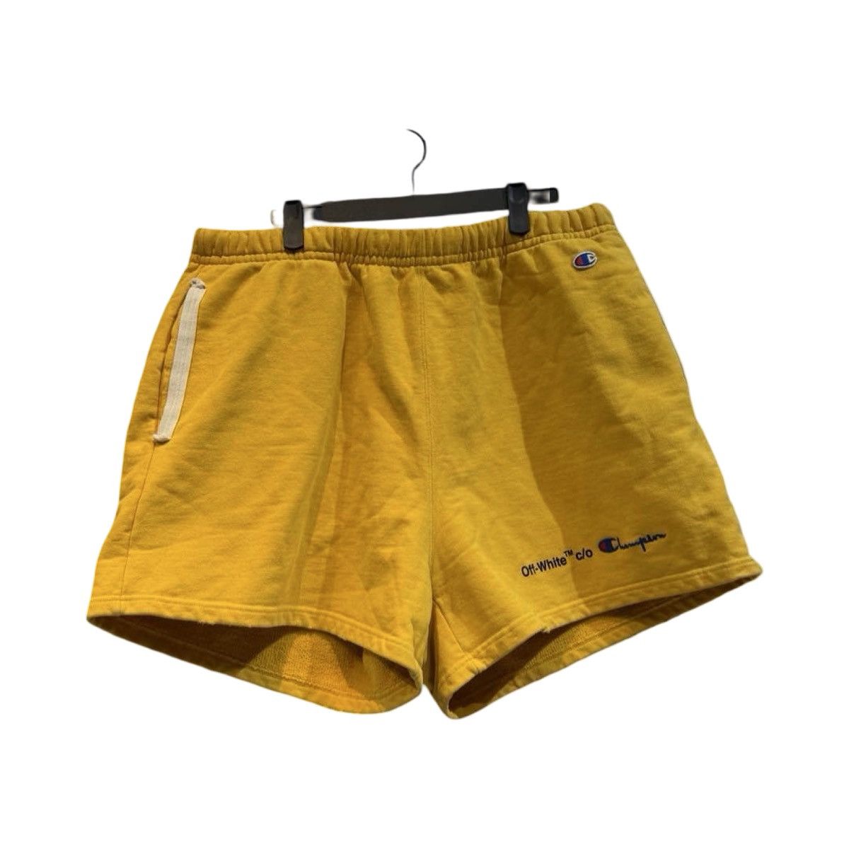 Champion × Off-White Off White x Champion 2018 Yellow Shorts Size US 28 / EU 44 - 1 Thumbnail