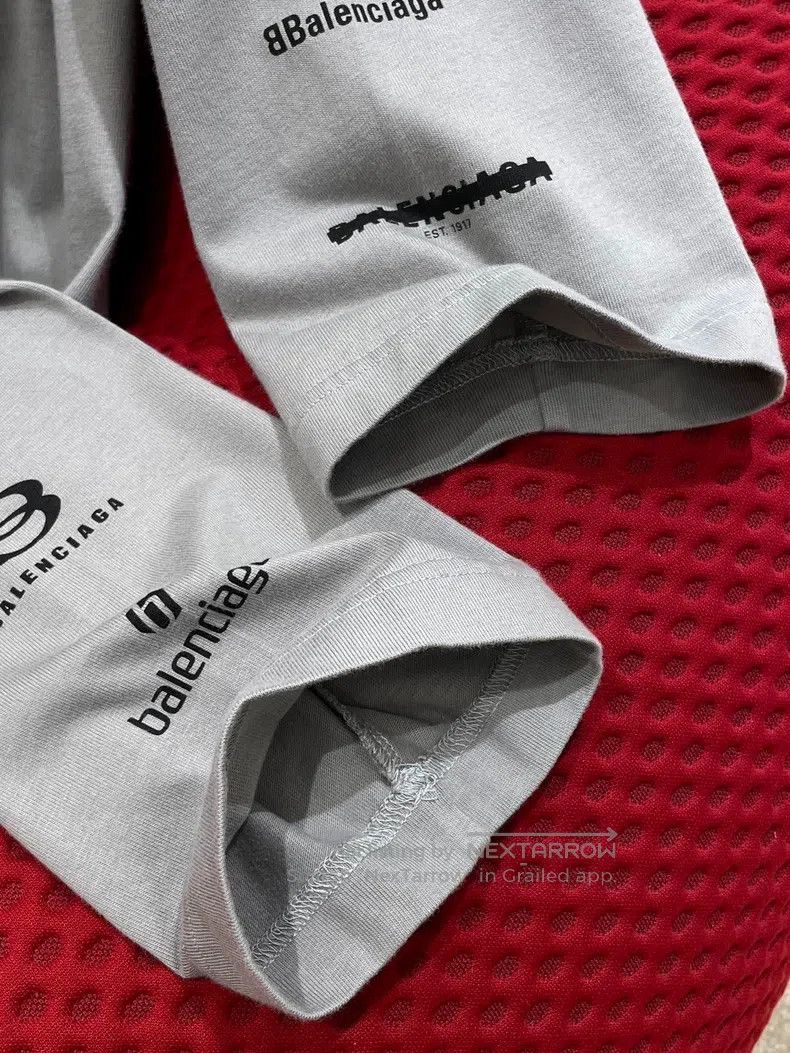 Balenciaga Balenciaga Full Printed Logo Letter Printed Long Sleeve Ro Size US S / EU 44-46 / 1 - 8 Thumbnail