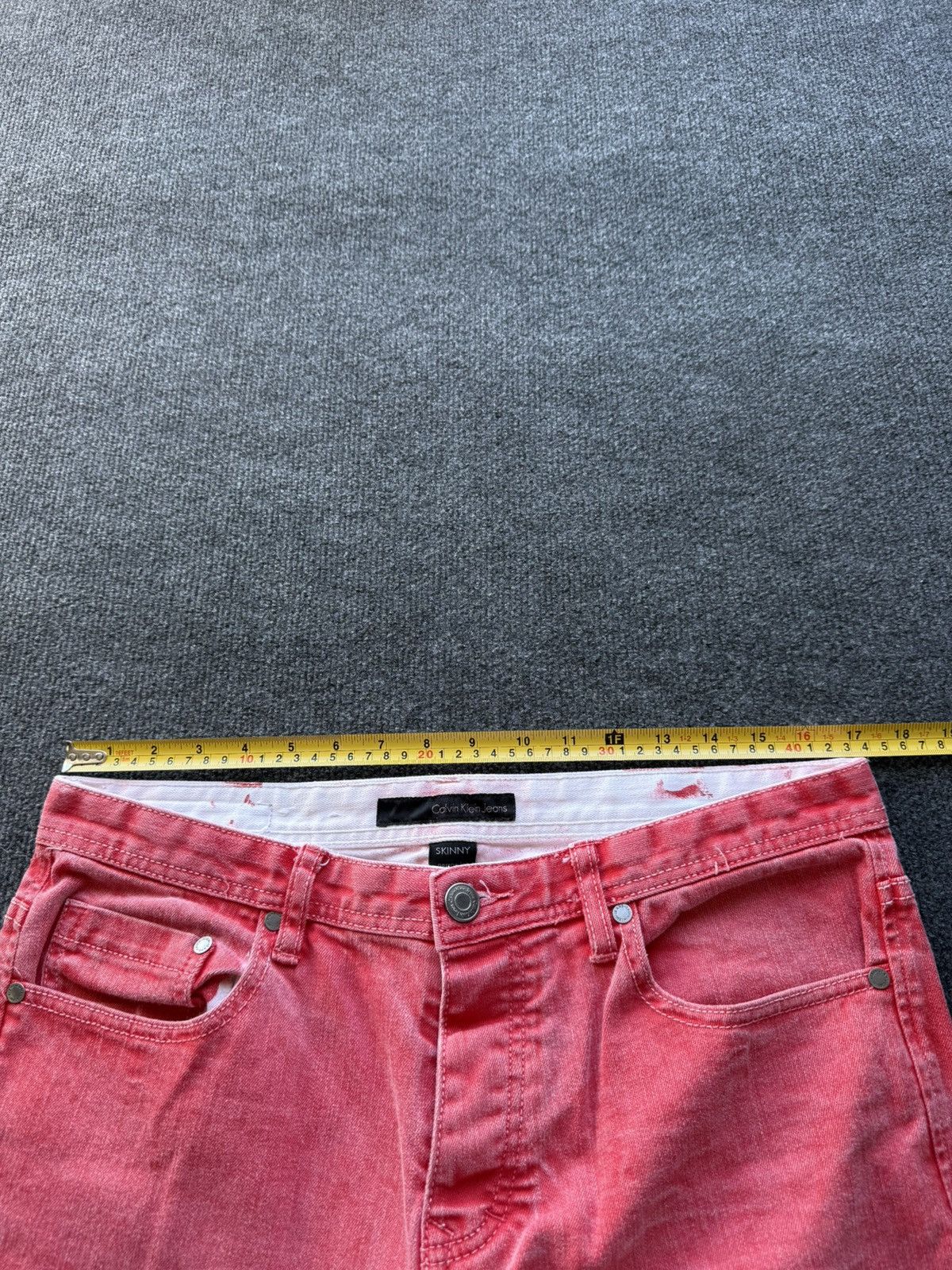 Calvin Klein 00s Calvin Klein Jeans Archive Red Dyed Skinny Denim W34 Size US 34 / EU 50 - 18 Thumbnail