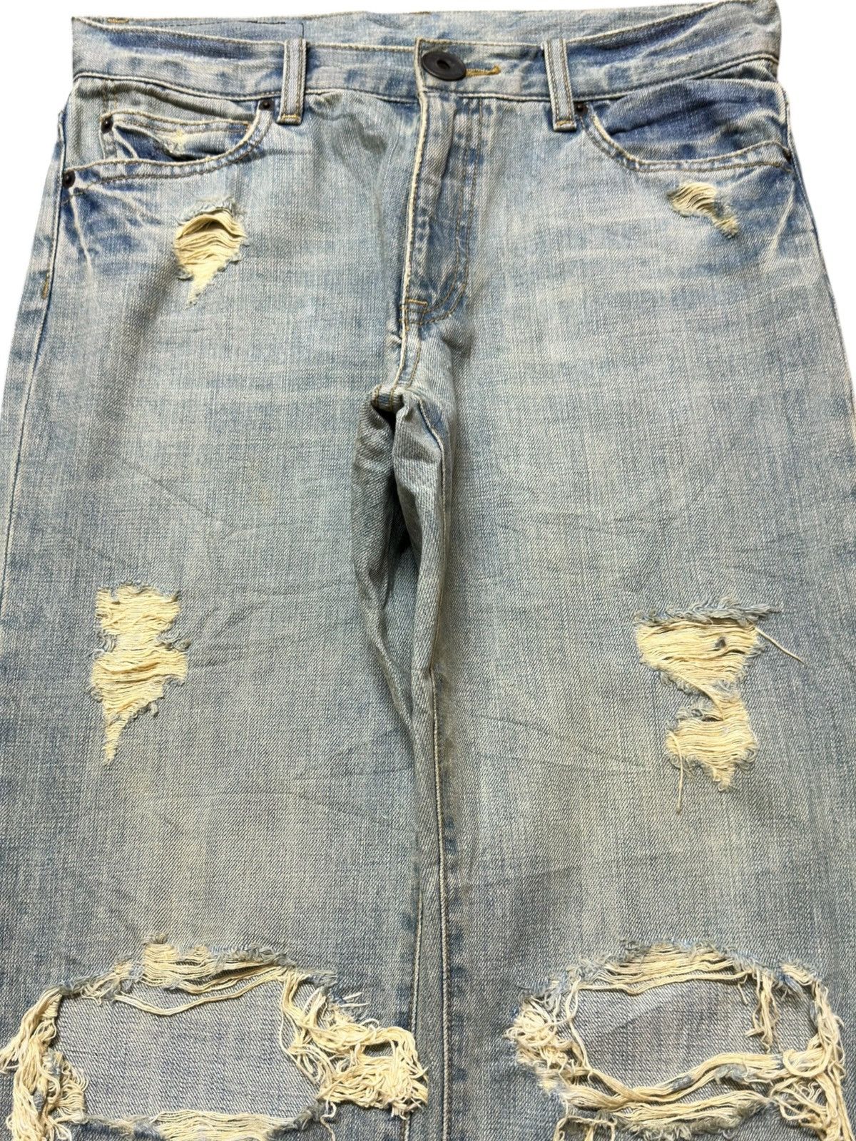Natasha Zinko Vintage Nattahnam Mudwash Ripped Distressed Denim Size US 30 / EU 46 - 2 Thumbnail