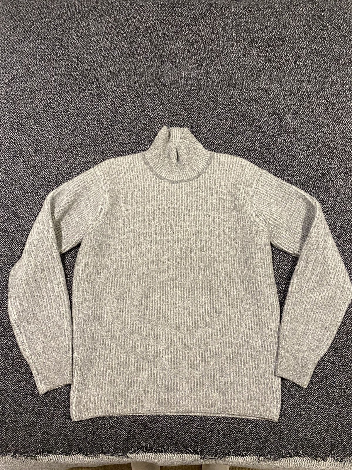 image of Maison Kitsune Grey Turtleneck Sweater, Men's (Size Small)