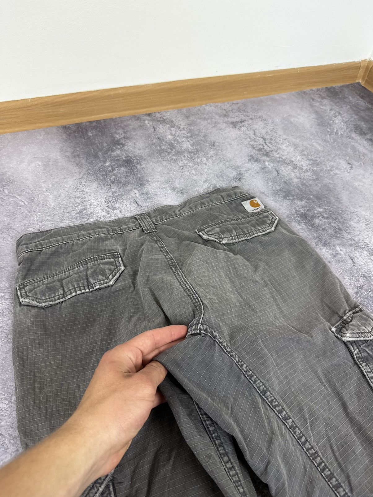 Carhartt Vintage Carhartt Distressed Cargo Opium Faded USA Work Pants Size US 32 / EU 48 - 8 Thumbnail