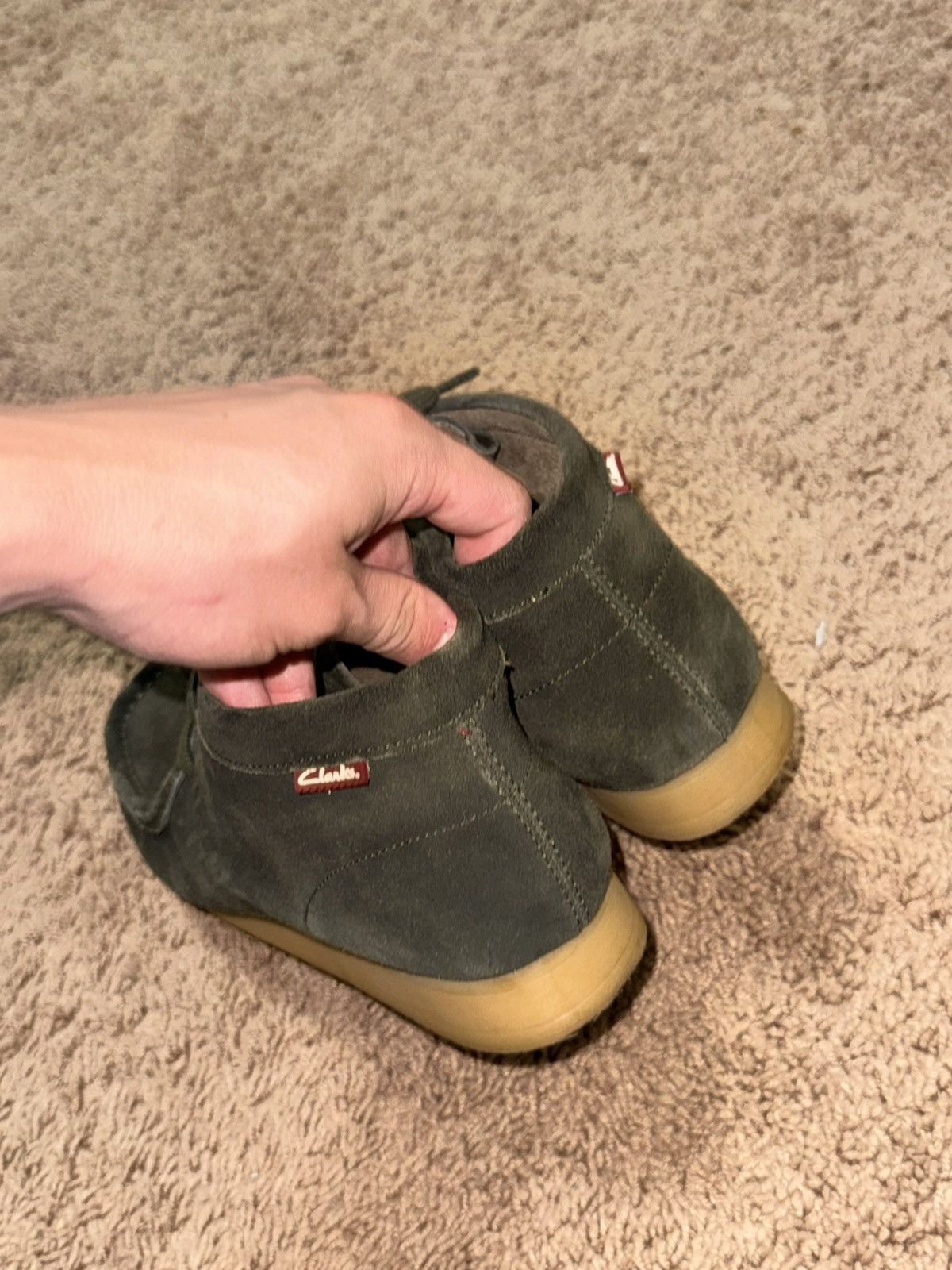Clarks × Vintage Clarks Men's Green Suede Shoes Size US 9.5 / EU 42-43 - 2 Thumbnail