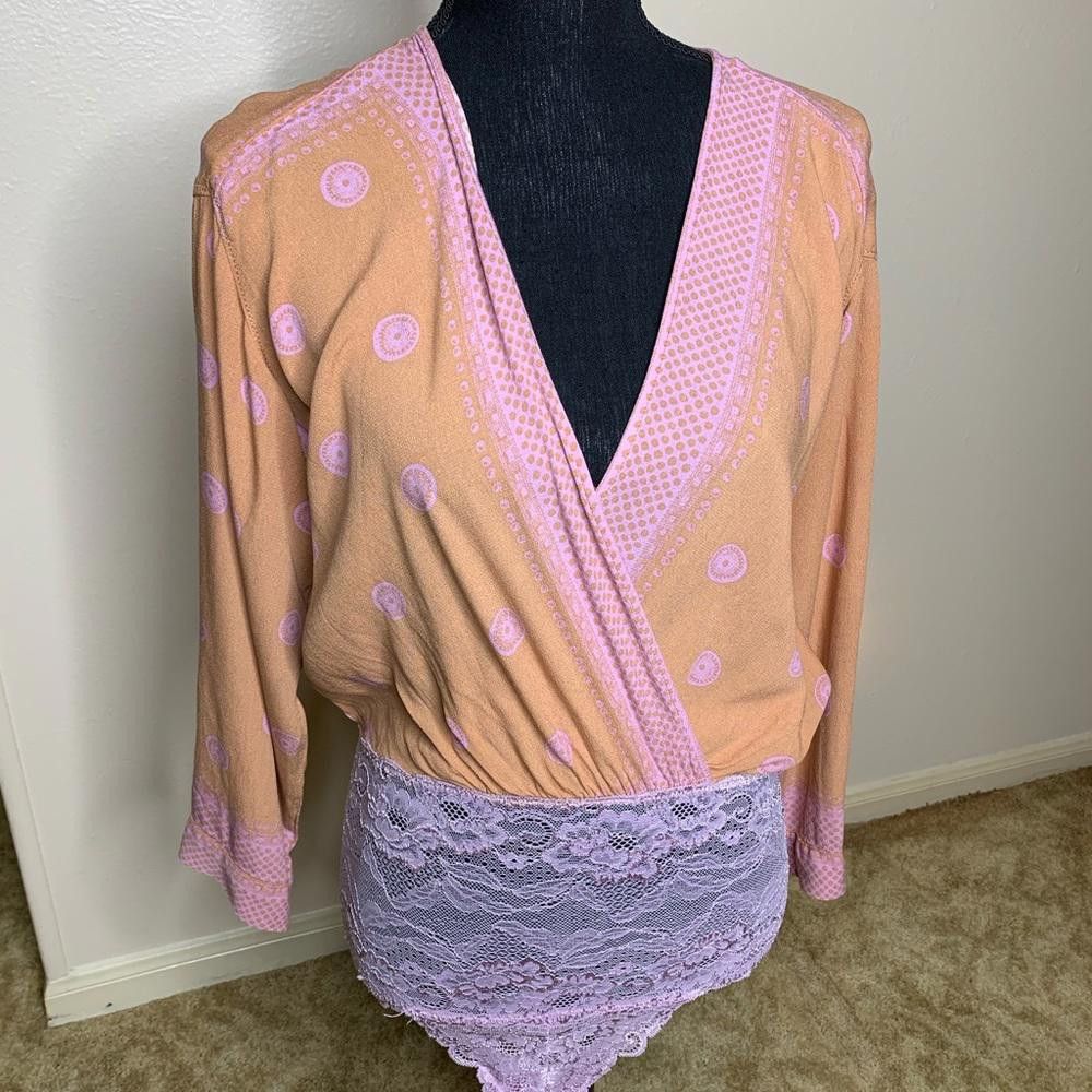 Designer Free People Intimately Free Long-Sleeve Bodysuit Size XS / US 0-2 / IT 36-38 - 1 Thumbnail