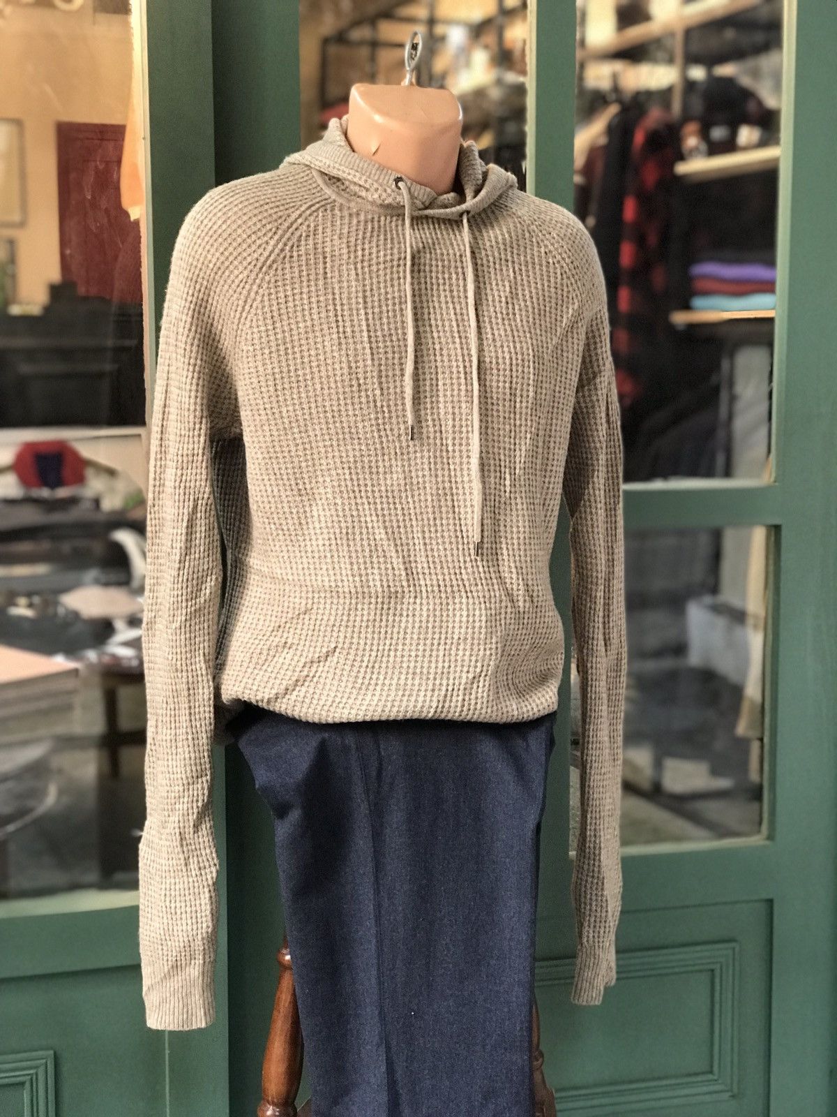 Gap × Other × Vintage VINTAGE CASHMERE WOOL BLEND WAFFLE TEXTURED GAP KNIT HOODIE Size US M / EU 48-50 / 2 - 4 Thumbnail