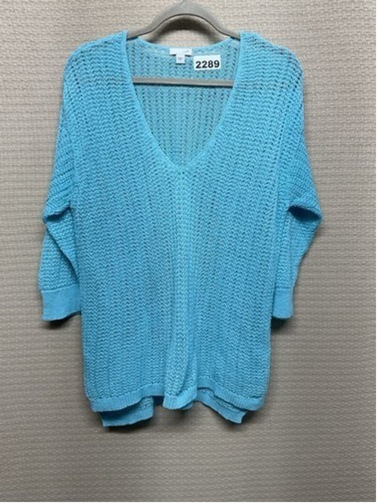 J. Jill J. Jill 3/4 Sleeves Summer Coverup V-Neck Sweater Women L Size L / US 10 / IT 46 - 9 Thumbnail