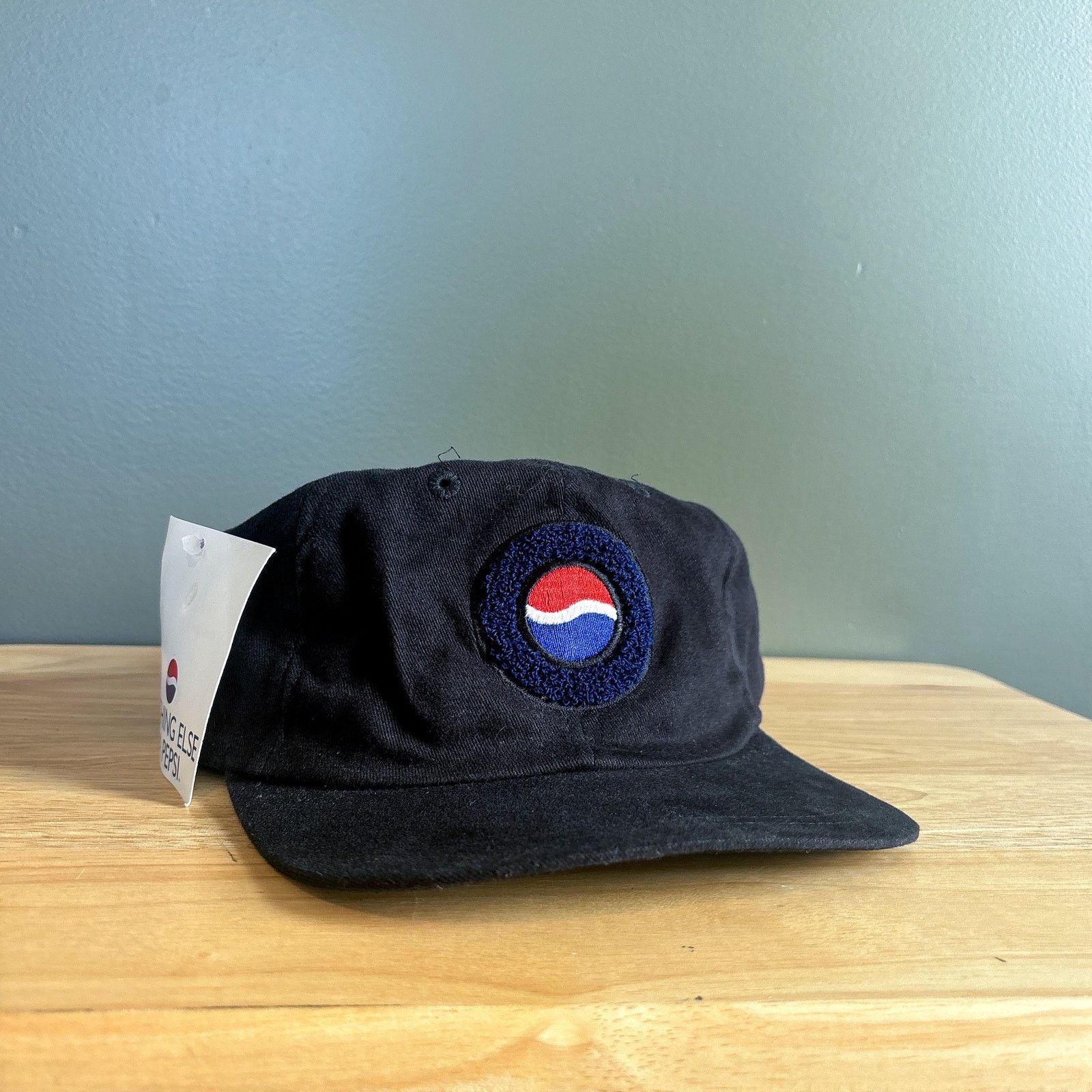 Pepsi Vintage Pepsi Soda 90s Black Logo Patch Snapback Hat NWT Size ONE SIZE - 1 Thumbnail
