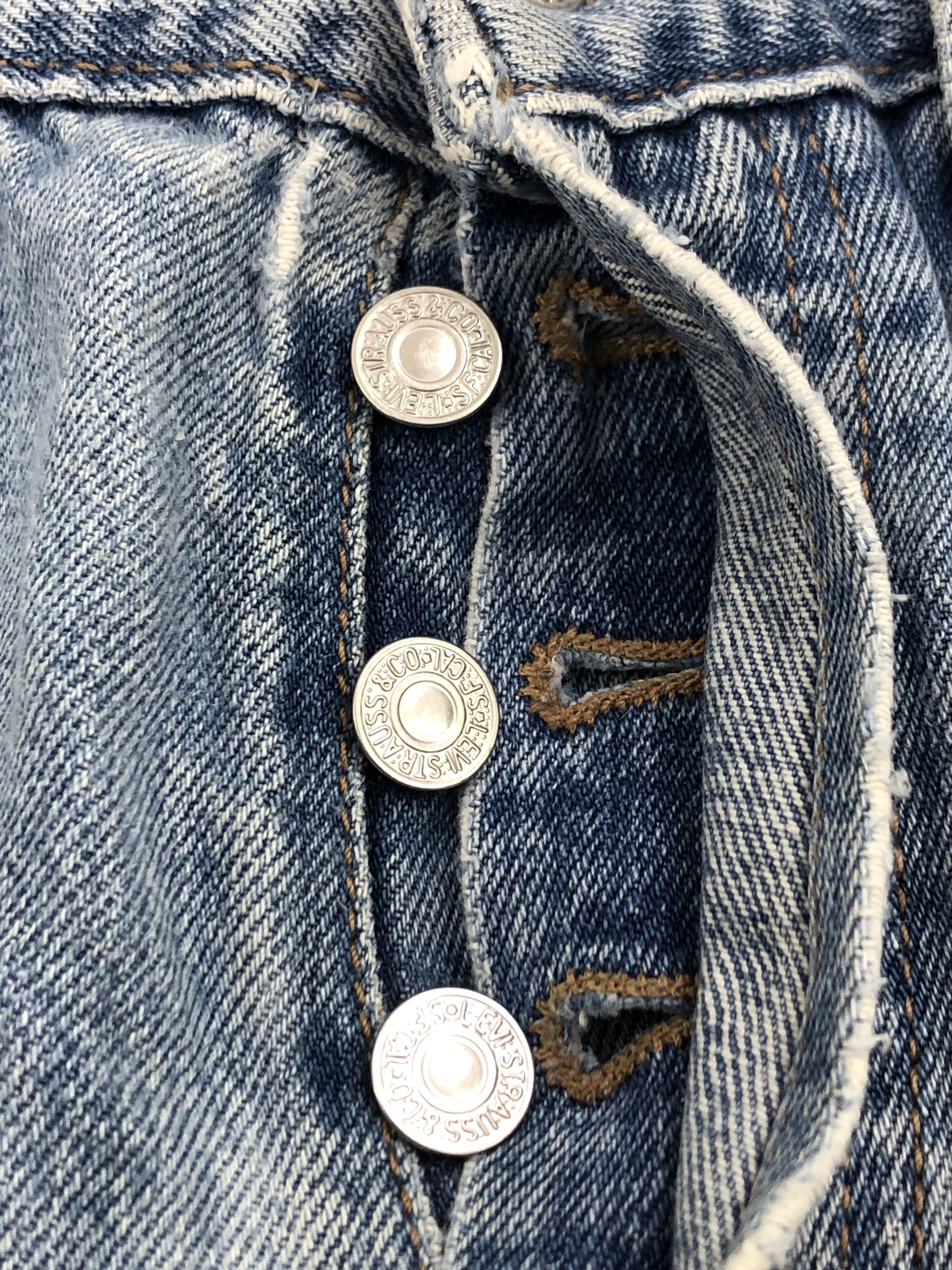 Levi's × Vintage Vintage 90s Levis 501 Light Blue Washed Jeans Size US 28 / EU 44 - 6 Thumbnail