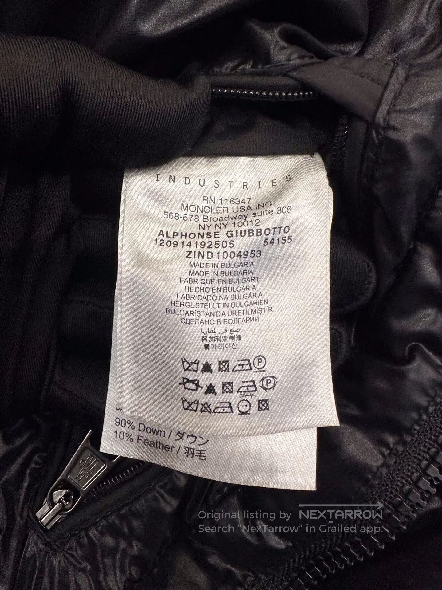 Moncler Moncler Alphonse Men's Black Down Jacket. Size US S / EU 44-46 / 1 - 8 Thumbnail