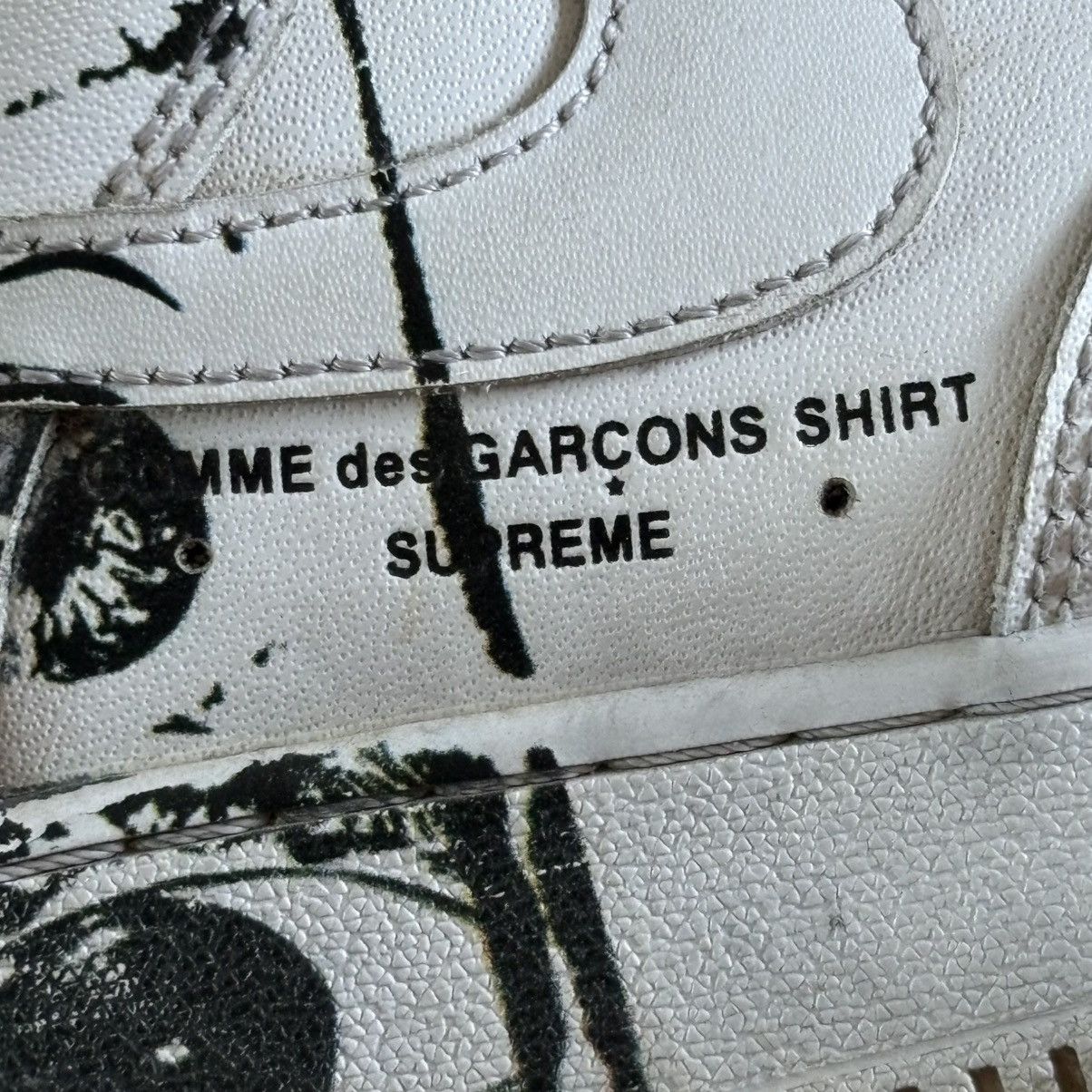 Nike CDG Comme Des Garcons Supreme White Air Force 1 Size US 8.5 / EU 41-42 - 5 Thumbnail