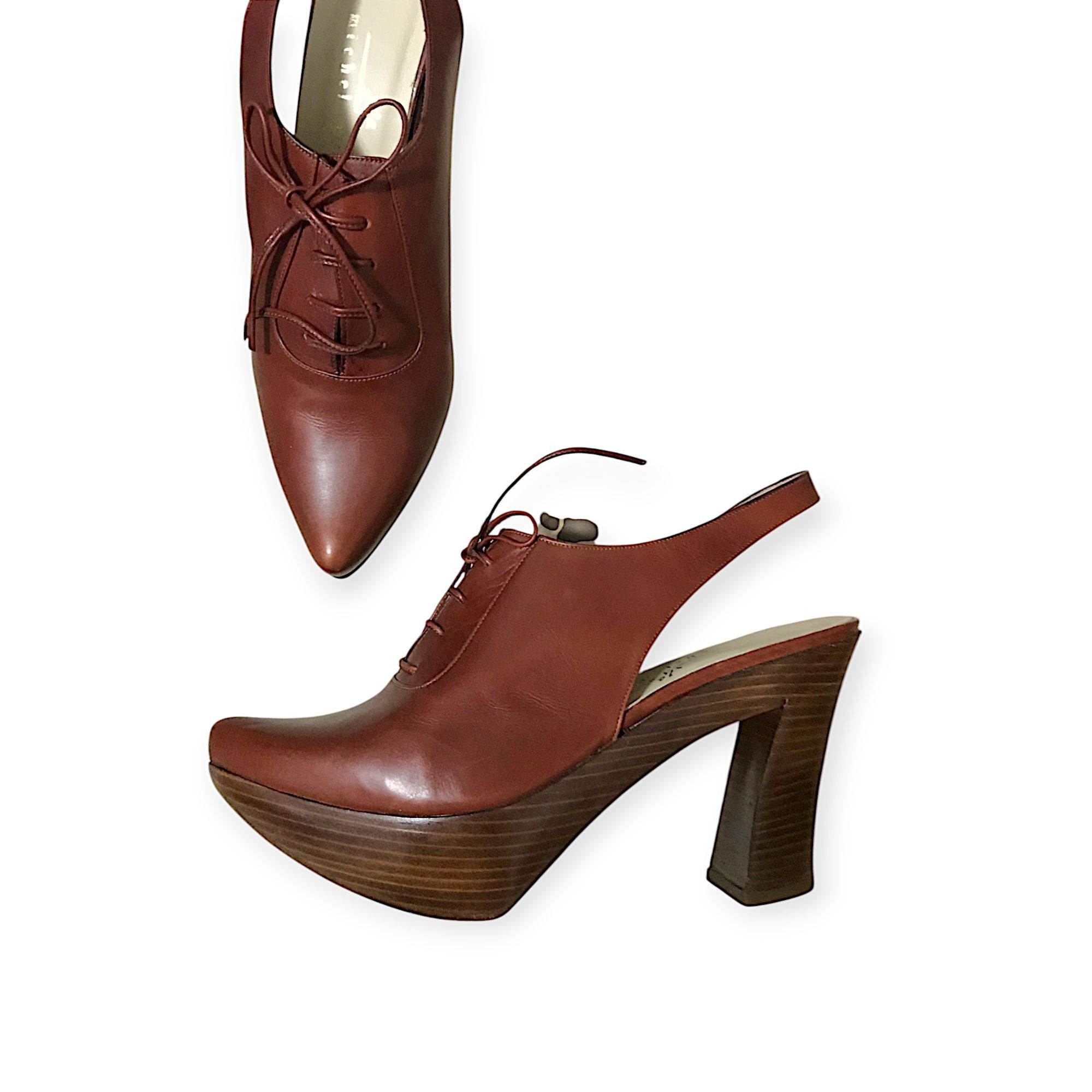 Other Vintage Michel Perry Sculptural Slingback Pumps, Archival Fo Size US 7.5 / IT 37.5 - 1 Thumbnail