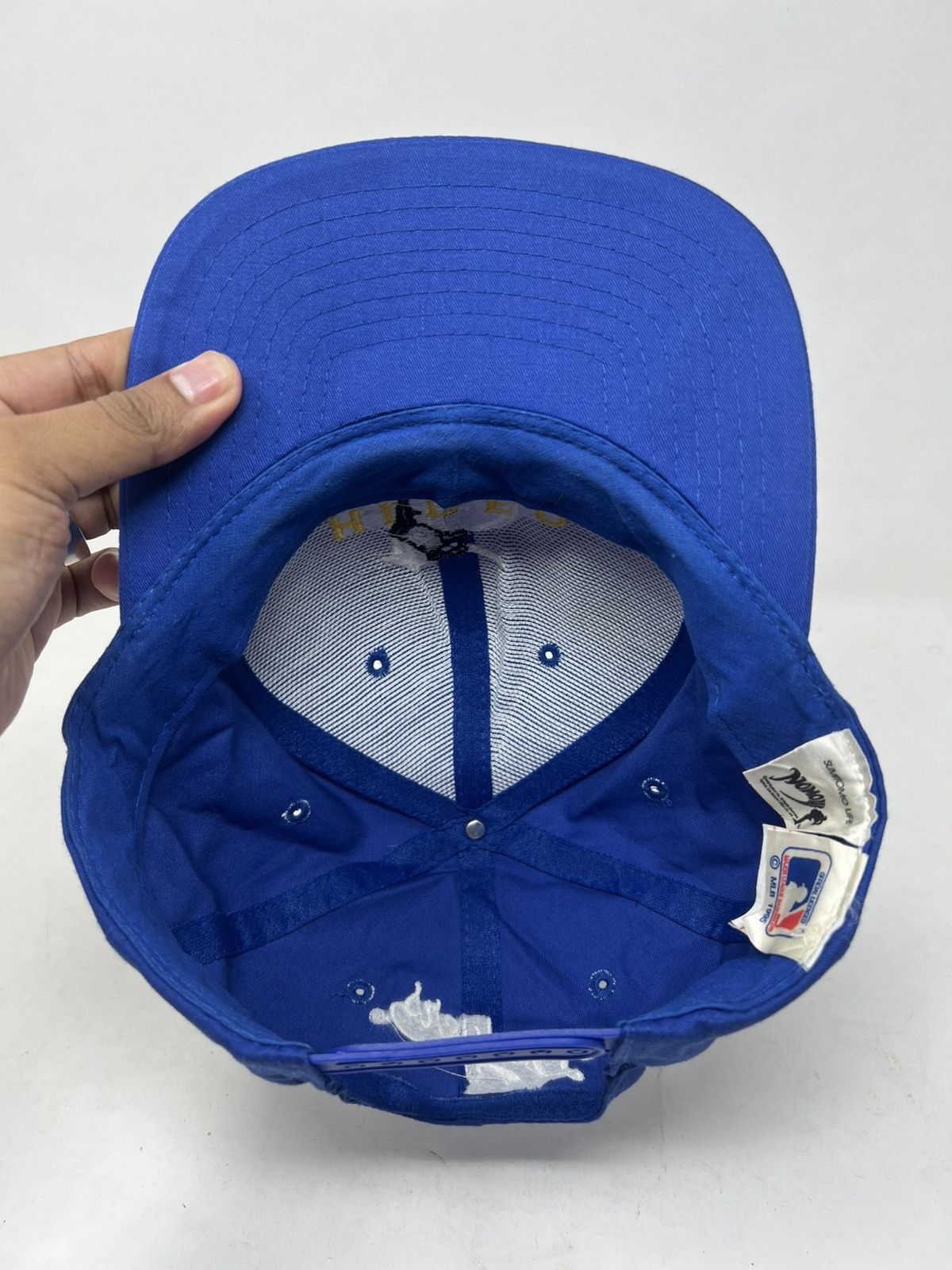Vintage Vintage Hideo Nomo Dodgers MLB Nissin Cap Size ONE SIZE - 7 Thumbnail