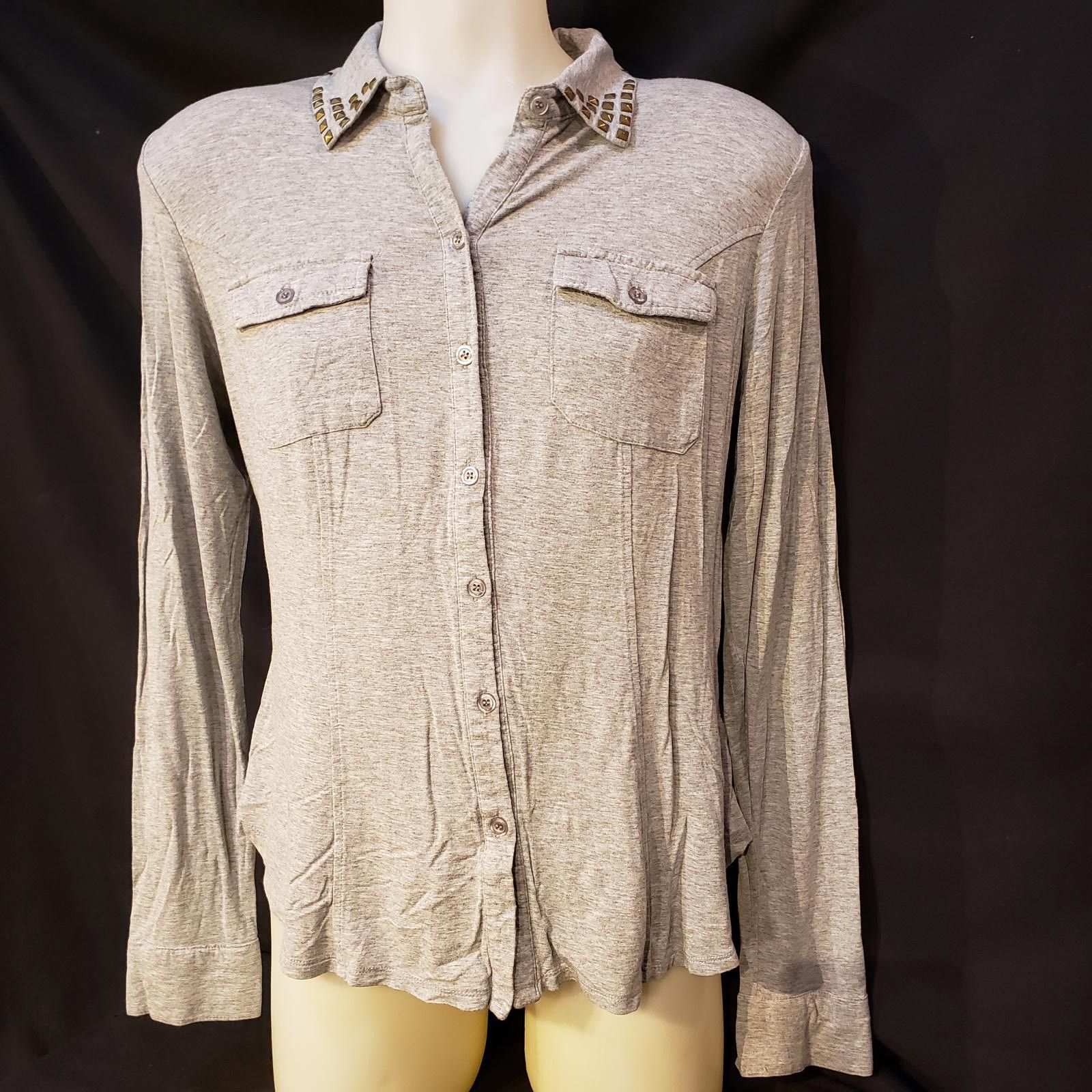 Other Xhilaration Women's Long Sleeve Studded Collar Top XL Size XL / US 12-14 / IT 48-50 - 4 Thumbnail