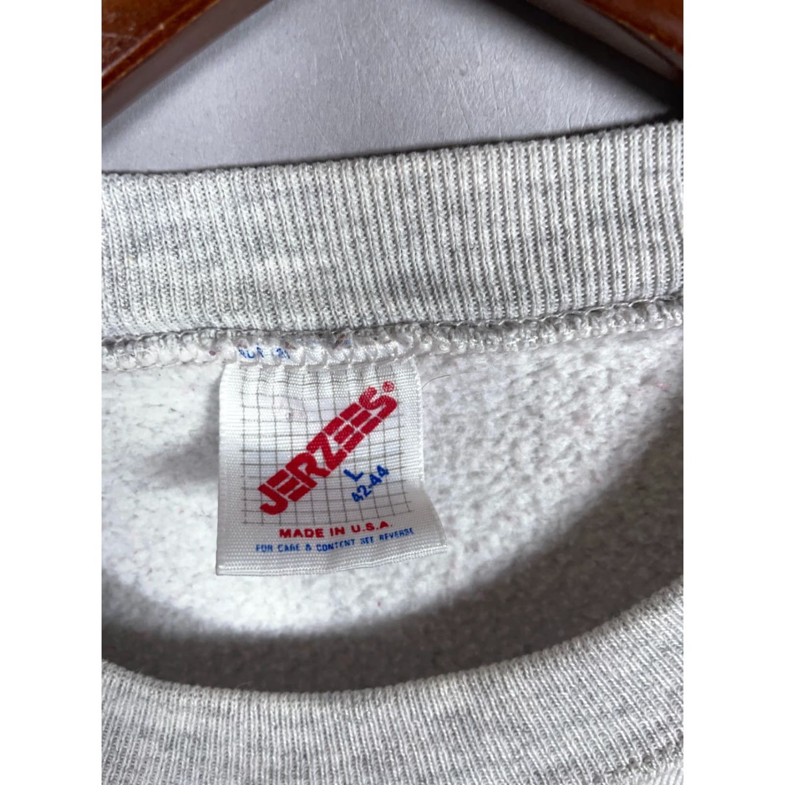 Jerzees VINTAGE 90s Frankenmuth Jaycees Volkslaufe Sweatshirt Men Adult Large Gray Stripe Jerzees Size US L / EU 52-54 / 3 - 3 Thumbnail