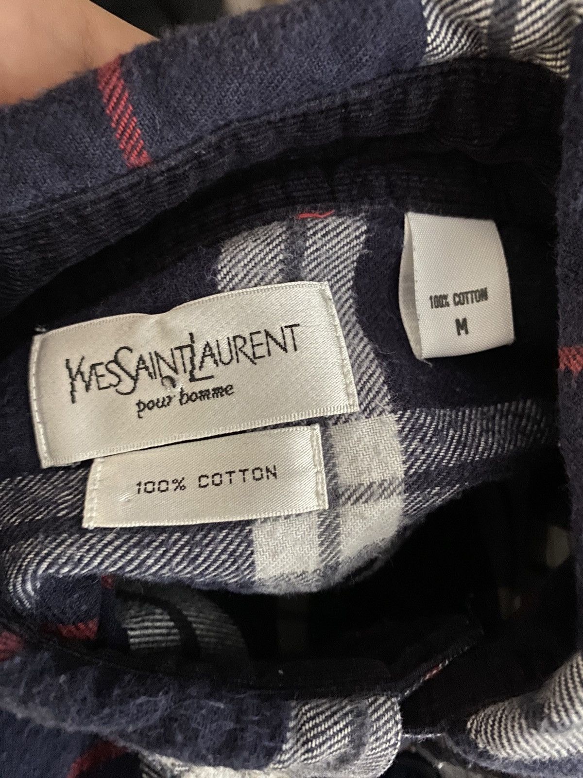 Yves Saint Laurent Flannel YSL Shirt Cotton Heavy Size US M / EU 48-50 / 2 - 4 Thumbnail