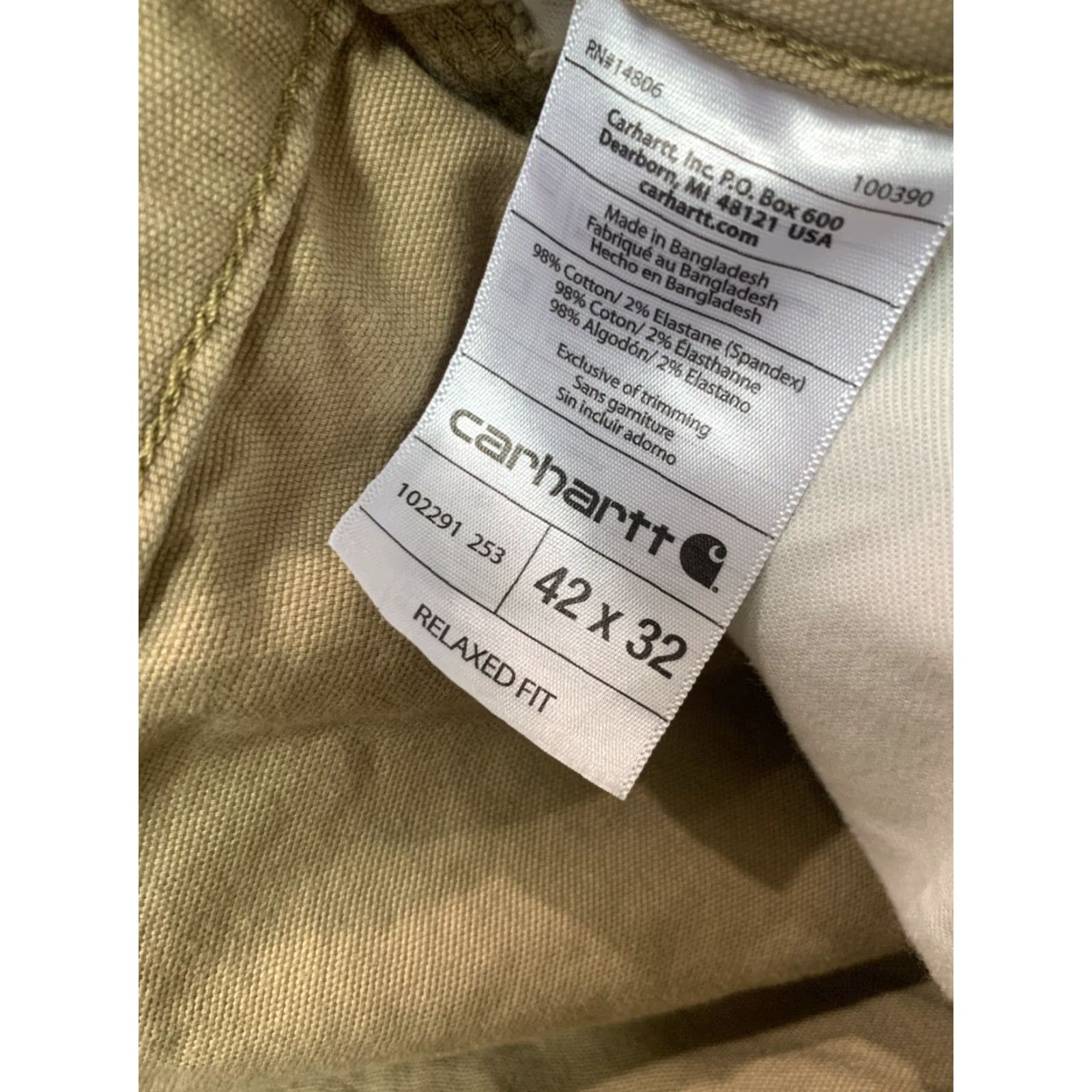 Carhartt Carhartt Relaxed Fit Mens Carpenter Pants 42x32 Beige Size US 42 / EU 58 - 8 Thumbnail