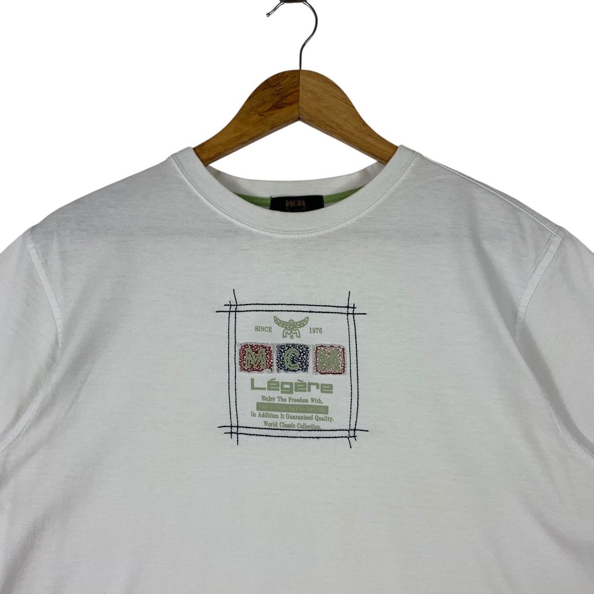 Designer × MCM × Vintage Vintage MCM LEGERE centre print logo designer tee Size US L / EU 52-54 / 3 - 2 Thumbnail
