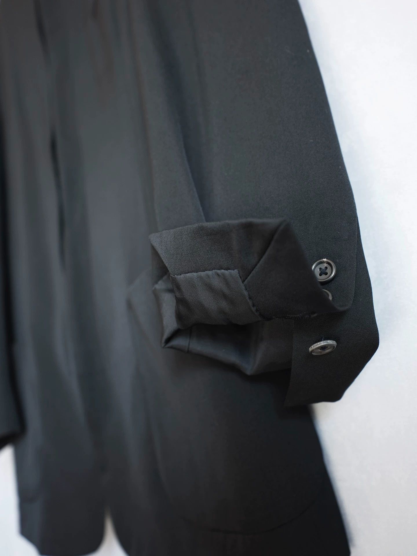 Yohji Yamamoto Yohji Yamamoto Concealed Button Collarless Jacket Size US S / EU 44-46 / 1 - 2 Thumbnail