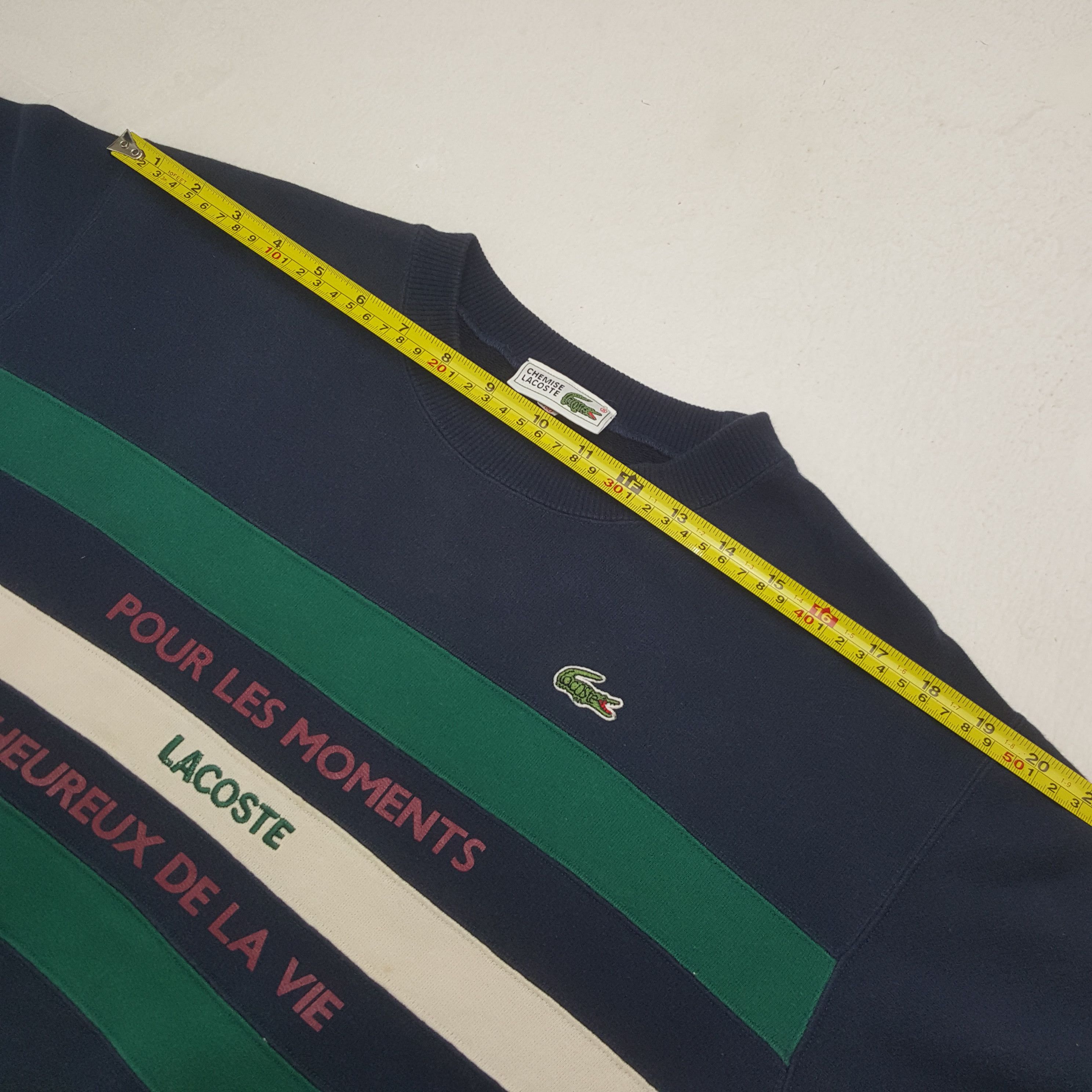 Lacoste Vintage Lacoste Striped Sweatshirt Size US S / EU 44-46 / 1 - 5 Thumbnail