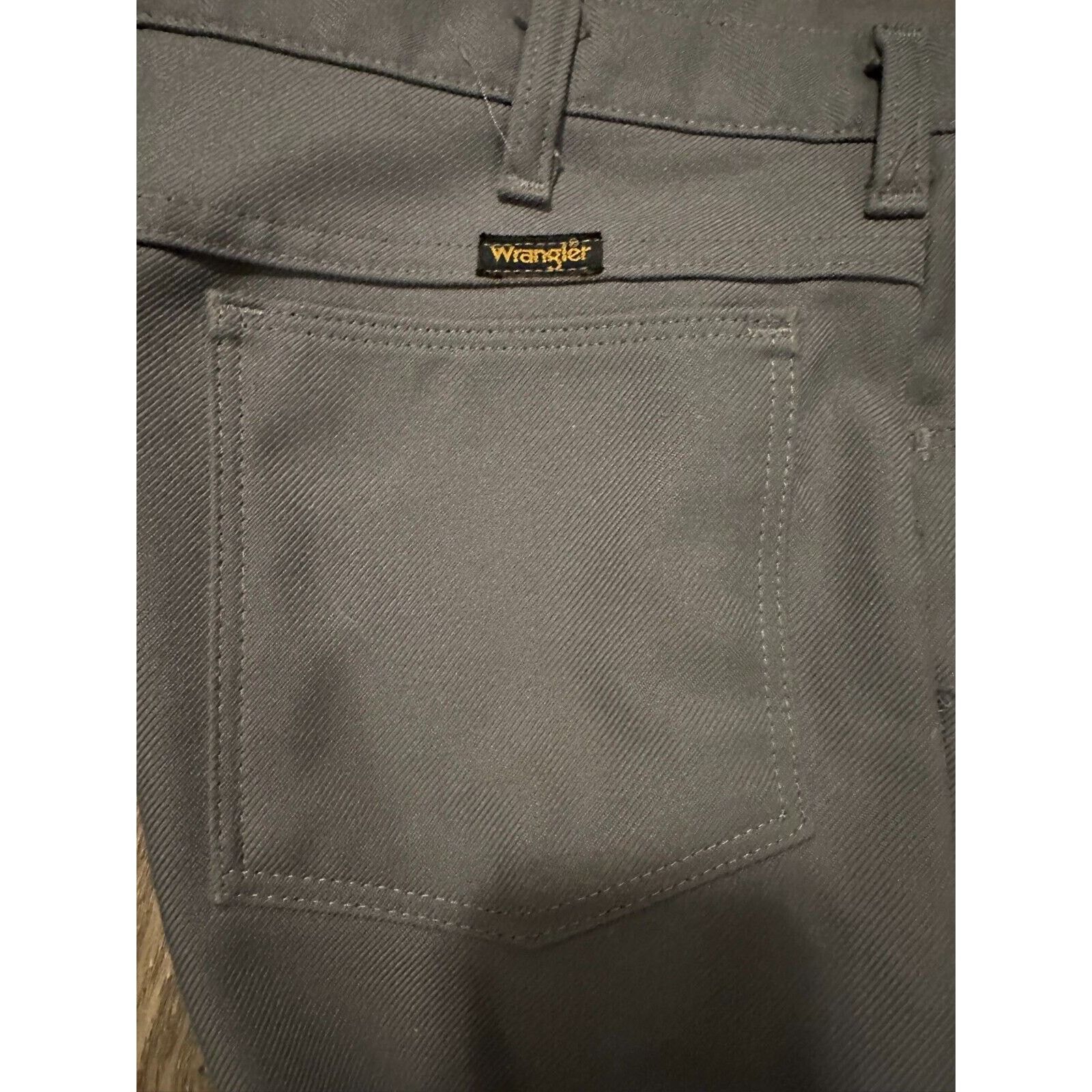 Wrangler Vintage 90s Polyester Wrangler Old School Khakis Gray 33x30 Size US 33 - 4 Thumbnail