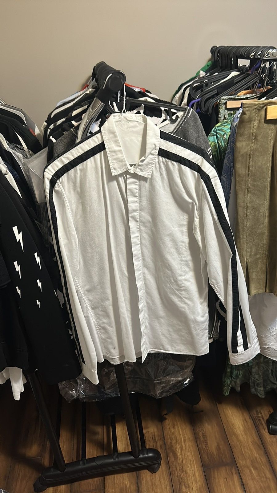 image of Balmain Dress Shirt in White, Men's (Size Medium)