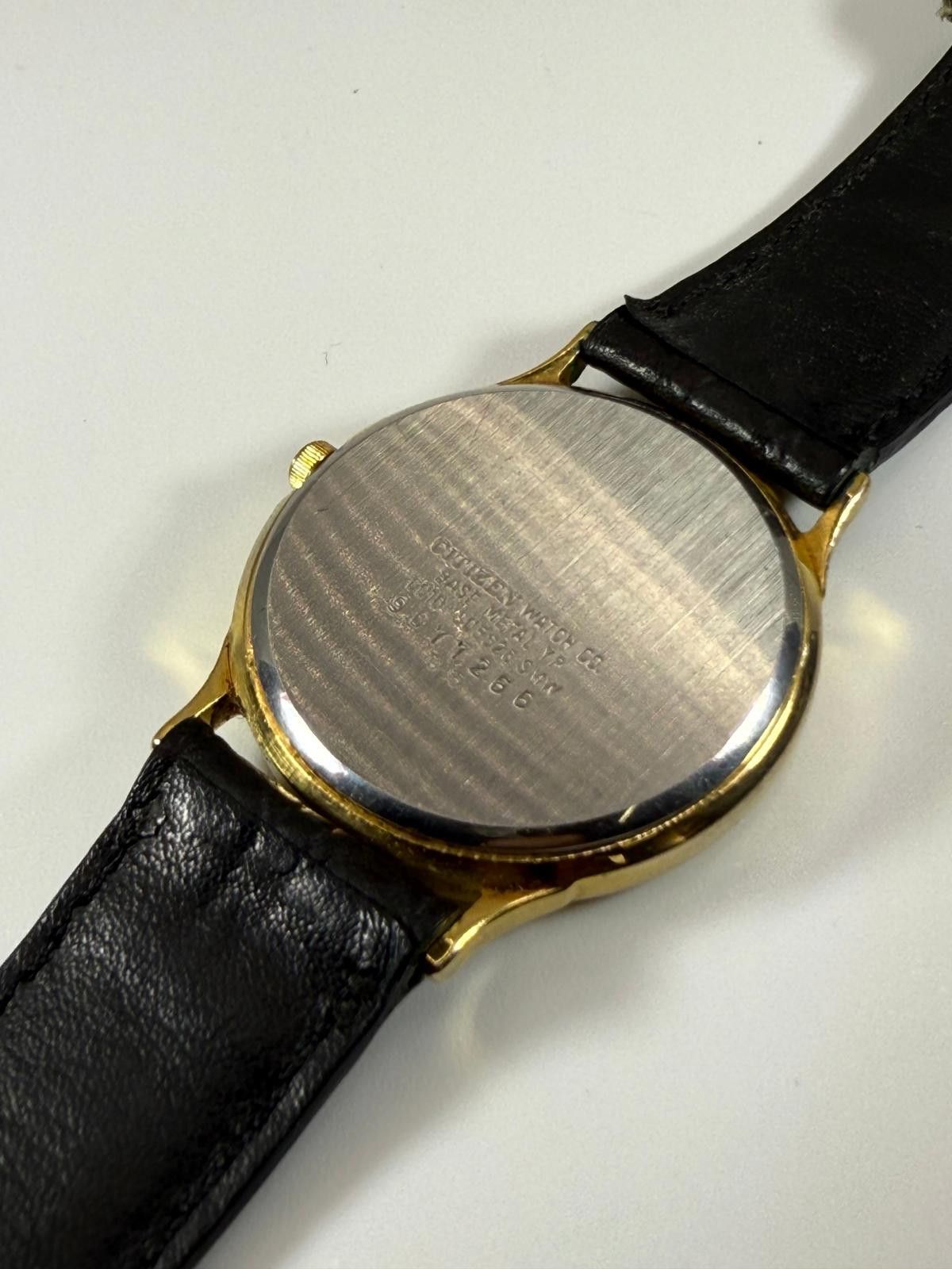 Citizen 90's Citizen Thin Date Crocodile Strap Watch Size ONE SIZE - 3 Thumbnail