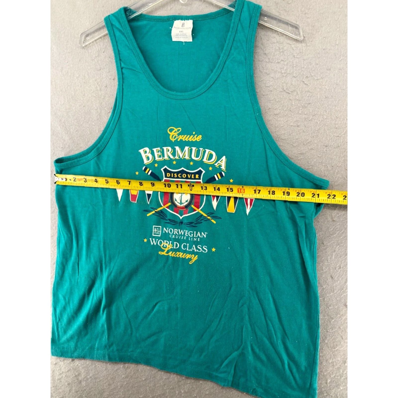 Vintage Cruise Bermuda Mens Tanktop 2XL Blue Flags Size US XXL / EU 58 / 5 - 3 Thumbnail