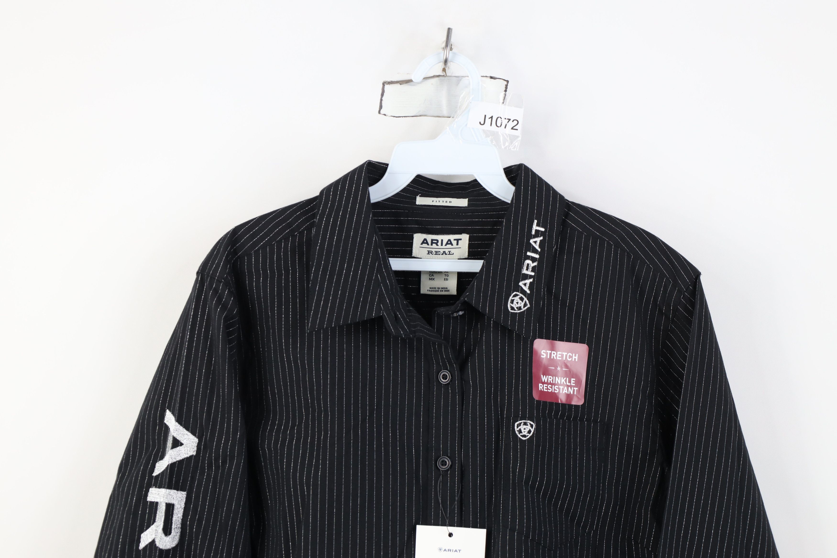 Ariat New Ariat REAL Striped Fitted Cowgirl Western Button Shirt Size XL / US 12-14 / IT 48-50 - 2 Thumbnail