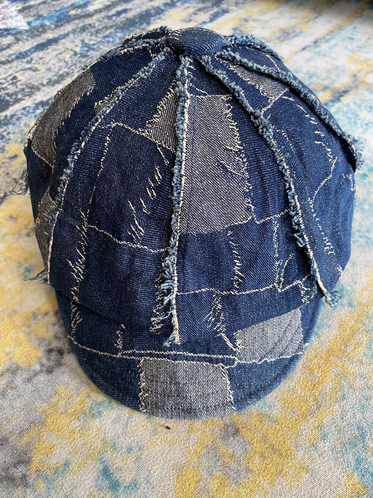 Japanese Brand Vintage Bakerboy Blue Denim Strips Distressed Japan Size ONE SIZE - 1 Thumbnail
