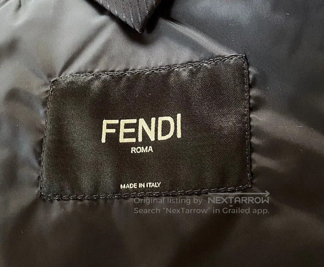 Fendi Fendi Men's Striped Black Down Coat. Size US XL / EU 56 / 4 - 5 Thumbnail