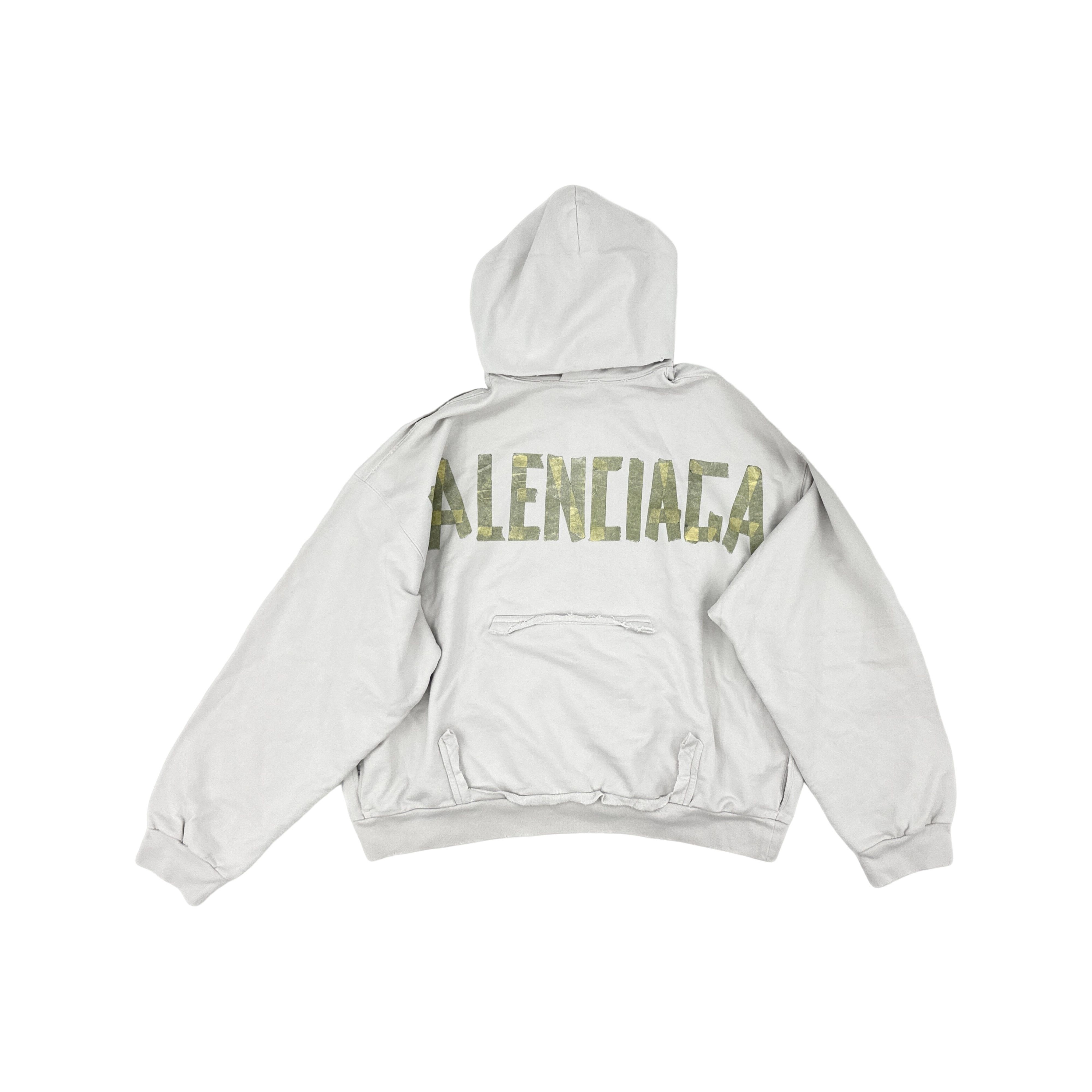 Balenciaga Balenciaga Distressed Logo Printed Hoodie S Size US S / EU 44-46 / 1 - 1 Thumbnail