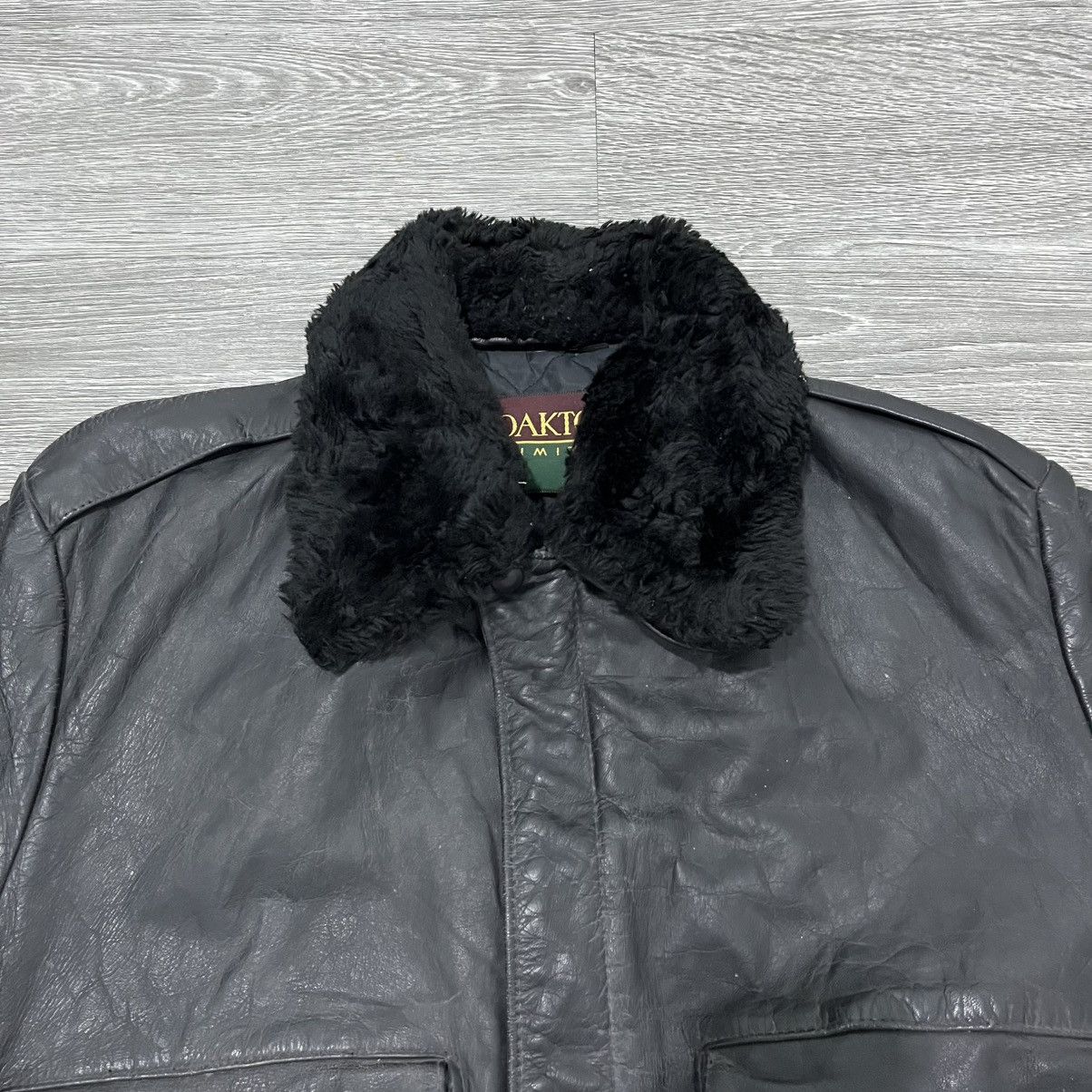 Leather VTG OAKTON LIMITED Bomber Fight Leather Jacket Size US XL / EU 56 / 4 - 2 Thumbnail