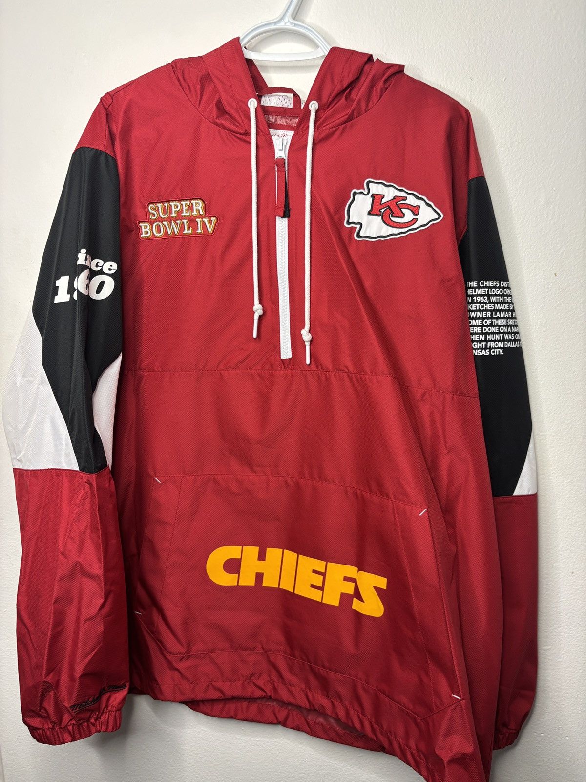 Mitchell & Ness Kansas City Chiefs Windbreaker Size US XL / EU 56 / 4 - 1 Thumbnail