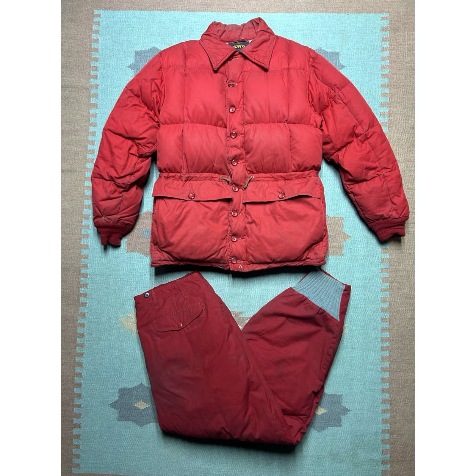 Eddie Bauer VINTAGE Eddie Bauer Kara Koram Jacket & Pants Set Goose Down RARE S/M Red Mens Jacket Shirt? Size US 29 - 2 Thumbnail