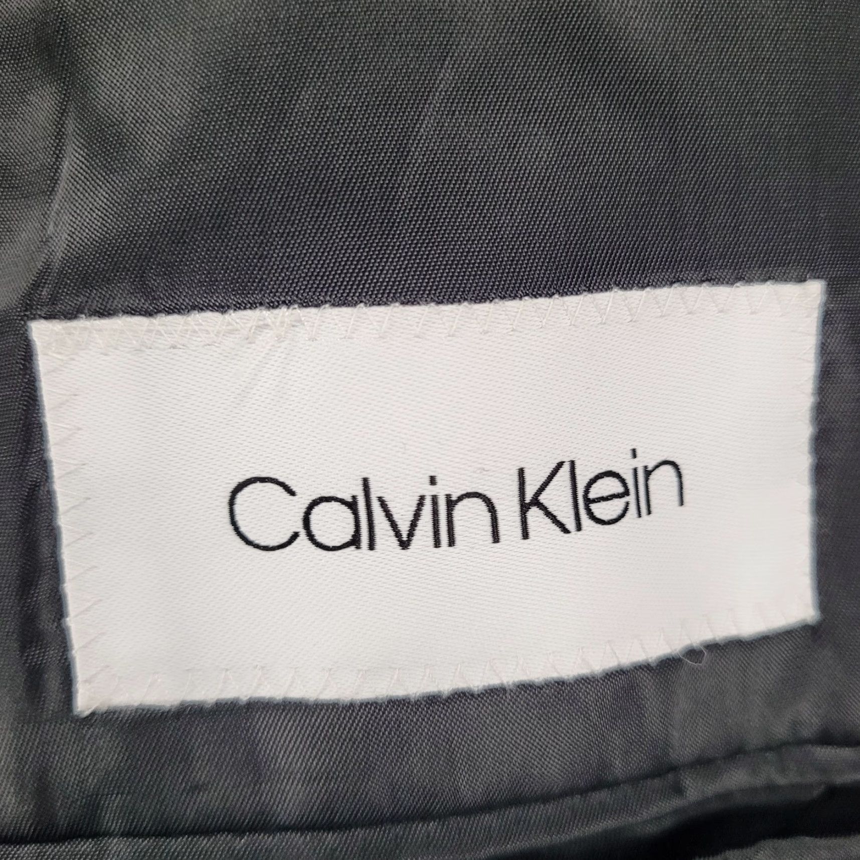 Calvin Klein Calvin Klein Blazer Shirt Black Wool Stretch 2 Button Vented Notch 44R Mens Regular Suit Coat, 2 Piece, Dry Clean Only, Solid, Wool, Spandex Size 44R - 3 Thumbnail