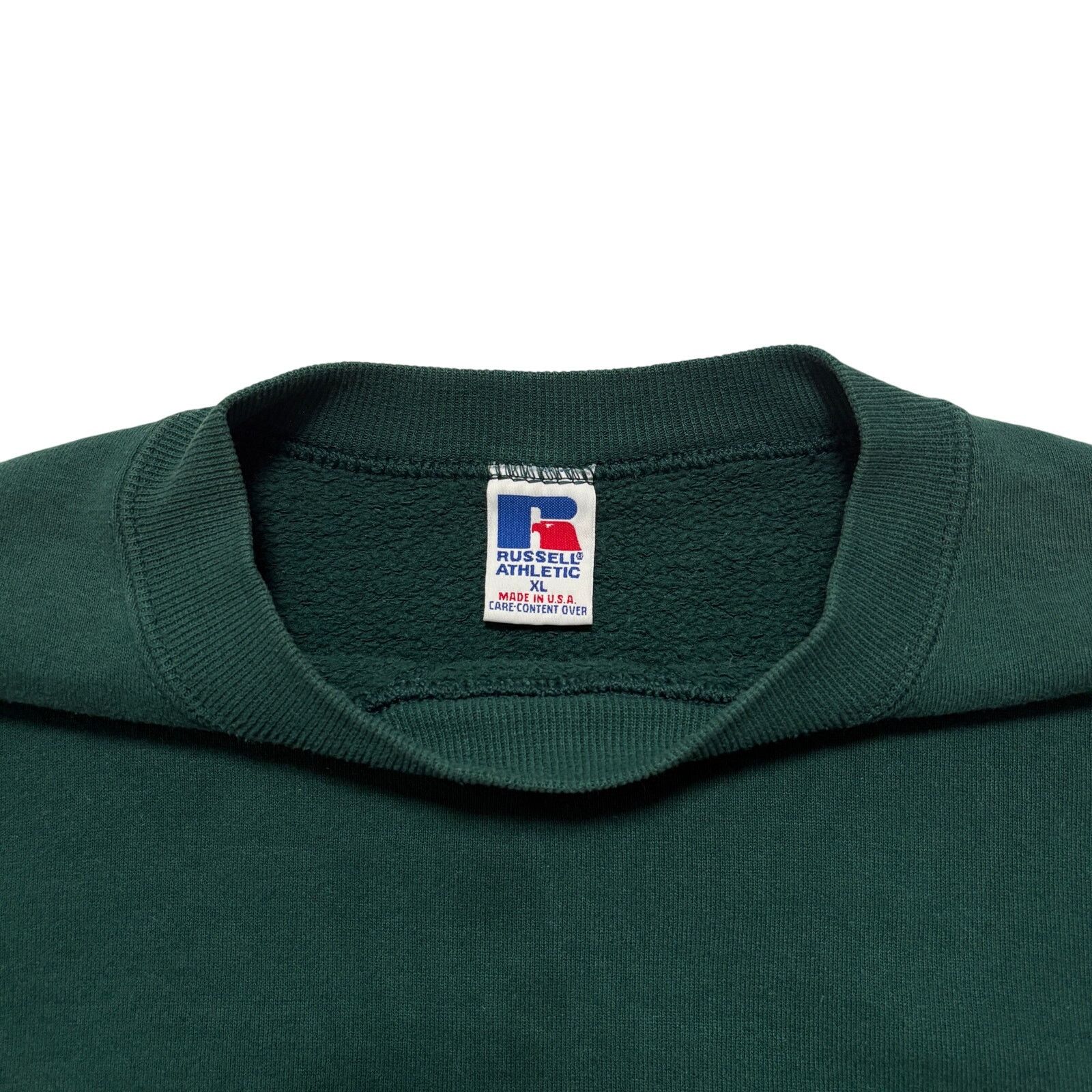 Russell Athletic VTG 90s Russel Athletic Dark Green Pullover Sweatshirt XL Size US XL / EU 56 / 4 - 2 Thumbnail