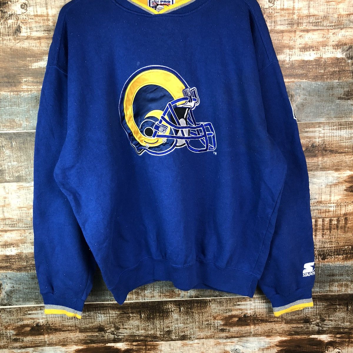 NFL × Starter American Football NFL Blue Jersey sweatshirt #A2029 Size US L / EU 52-54 / 3 - 3 Thumbnail