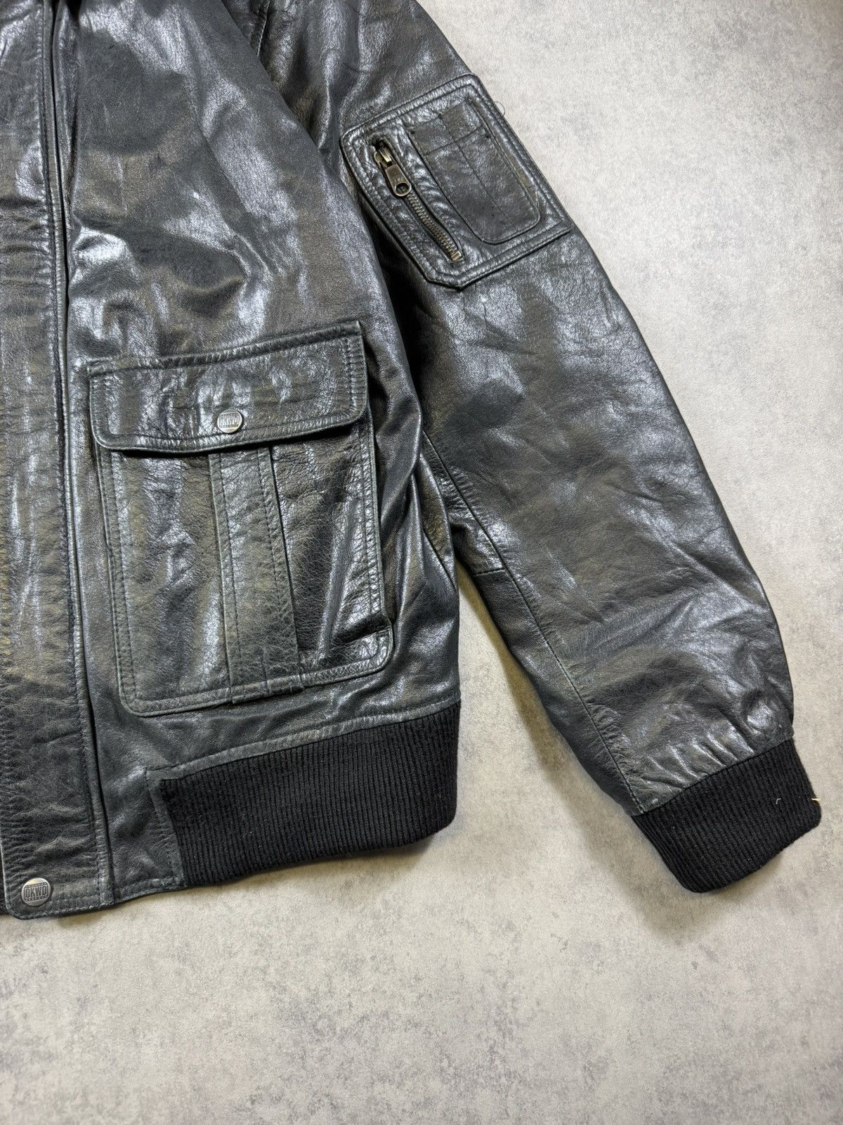 OAK Oakwood Vintage Leather Jacket Size US XL / EU 56 / 4 - 2 Thumbnail