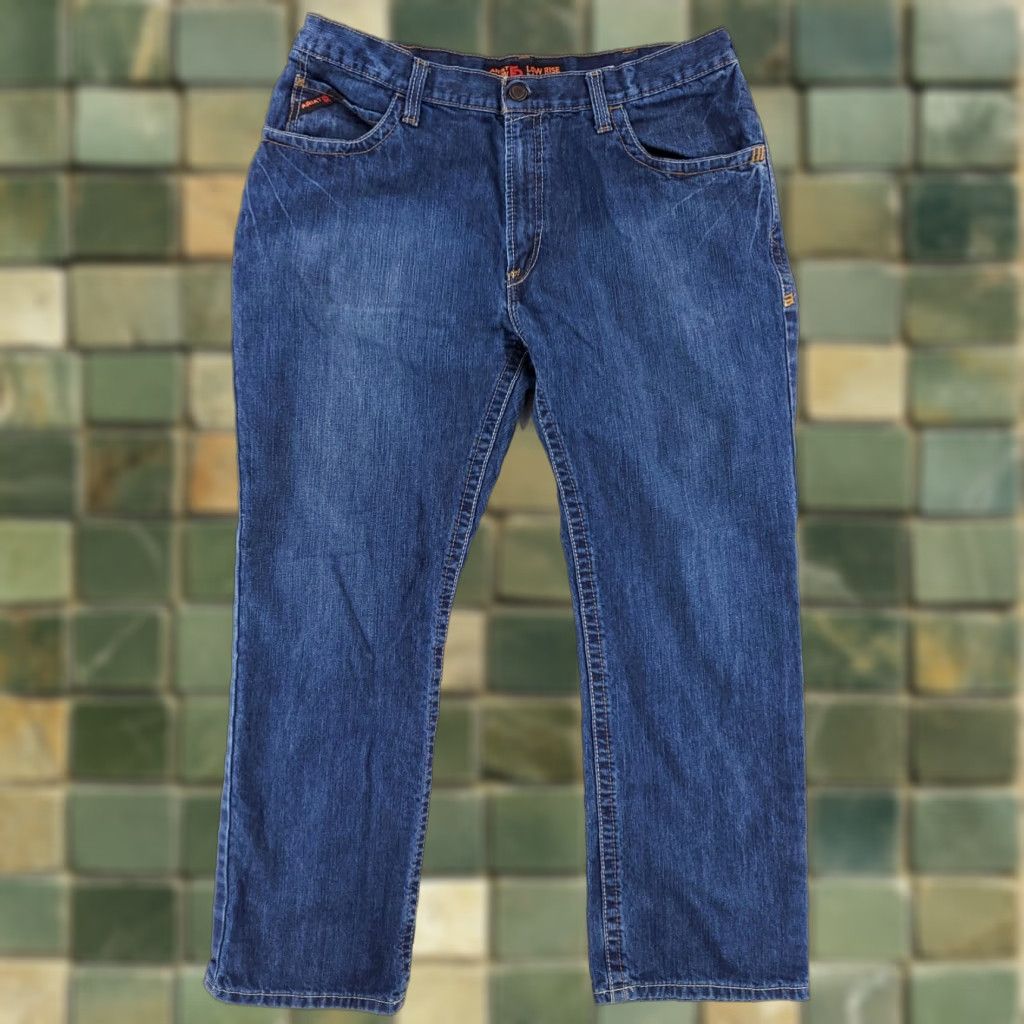 Ariat Ariat M4 Low Rise FR Jeans Work Mens 40 x 32 Inseam 30 Blue Bootcut Jeans Mens Size US 40 / EU 56 - 1 Thumbnail